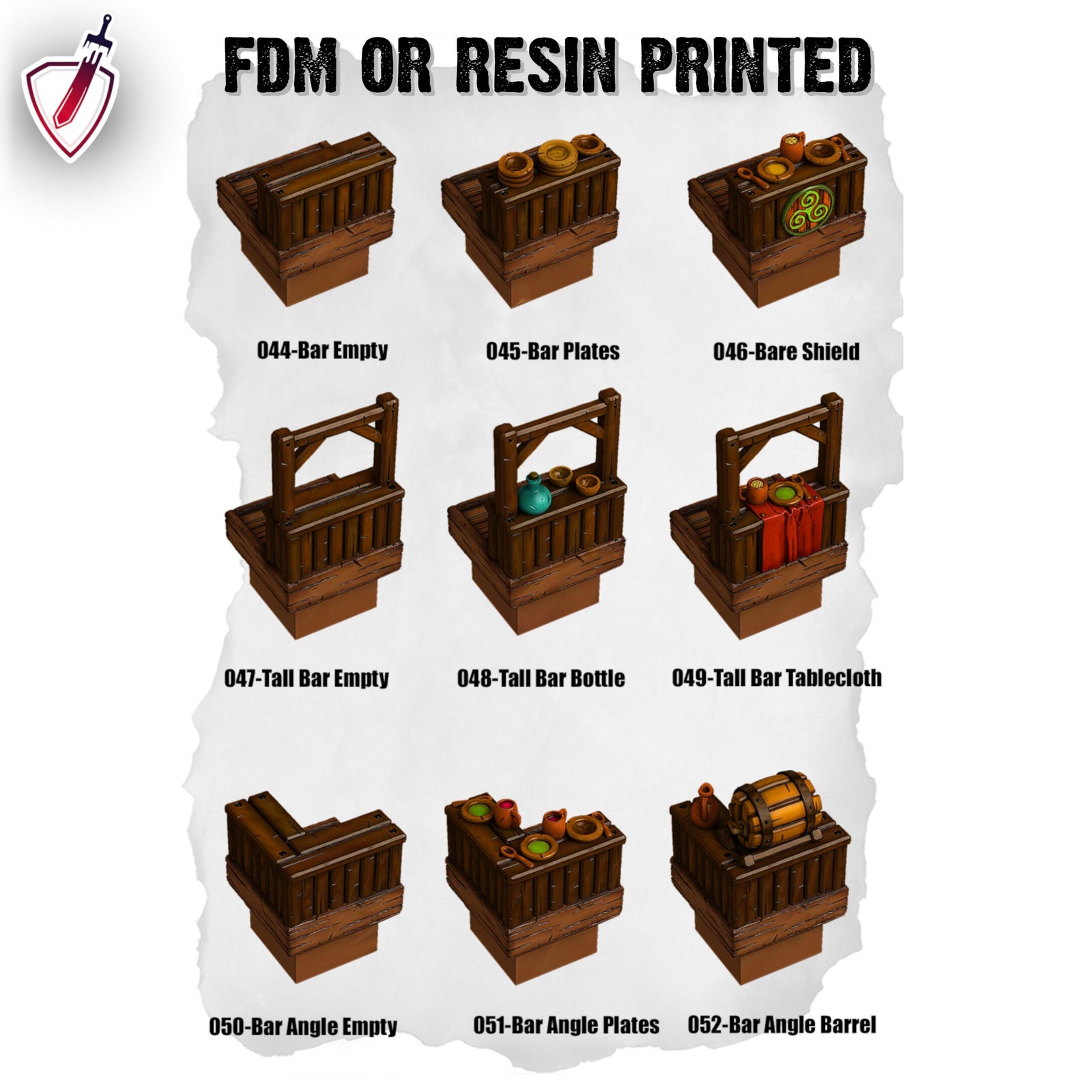 Dungeon Blocks Medieval Town Expansion Tiles (44-92) | FDM or Resin Printed | Great for D&D, Pathfinder, or any Tabletop RPG | Free Grids!
