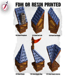 Dungeon Blocks Medieval Town Expansion Tiles (93-127) | FDM or Resin Printed | Great for D&D, Pathfinder, or any Tabletop RPG | Free Grids!