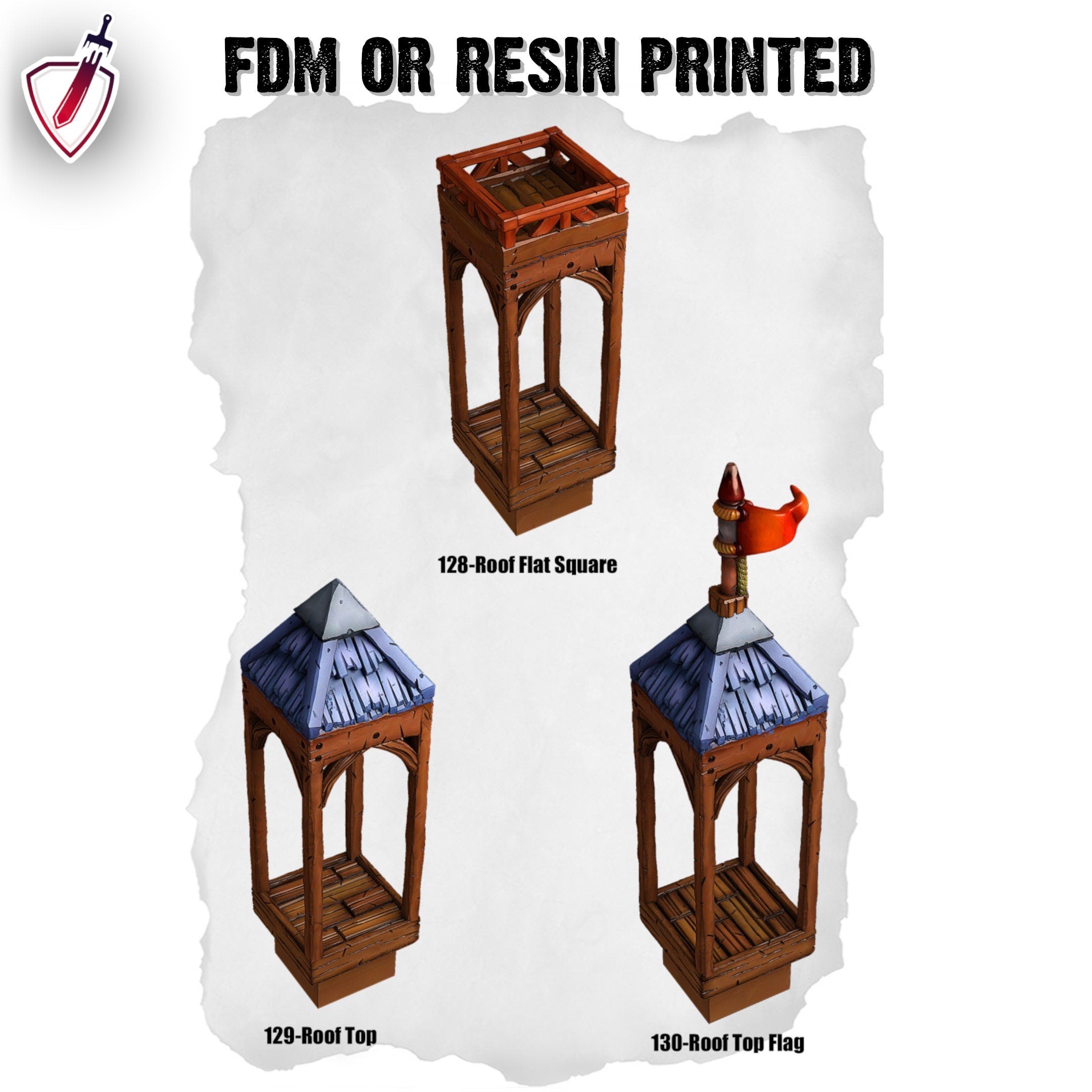 Dungeon Blocks Medieval Town Expansion Tiles (128-148) | FDM or Resin Printed | Great for D&D, Pathfinder, or any Tabletop RPG | Free Grids!