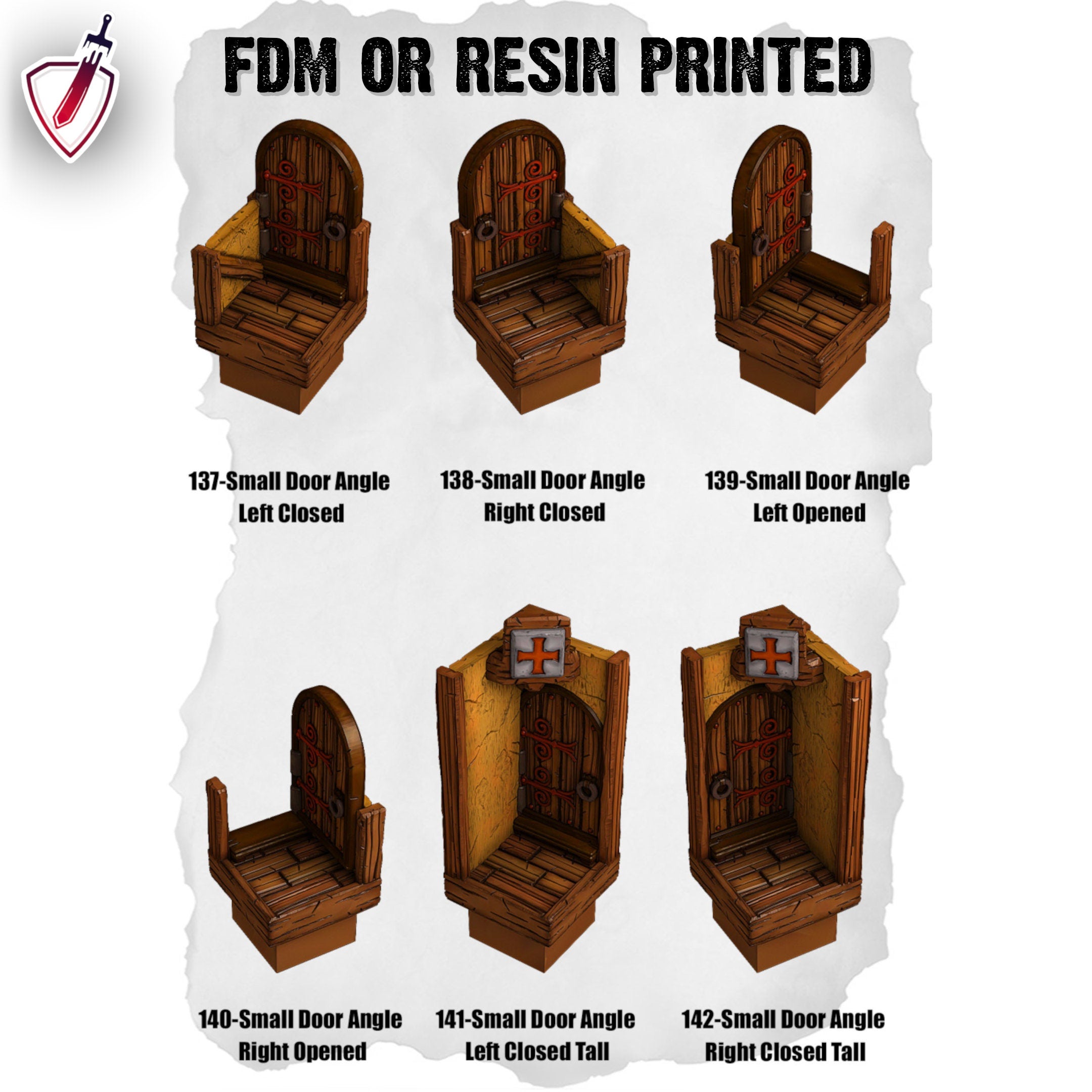 Dungeon Blocks Medieval Town Expansion Tiles (128-148) | FDM or Resin Printed | Great for D&D, Pathfinder, or any Tabletop RPG | Free Grids!