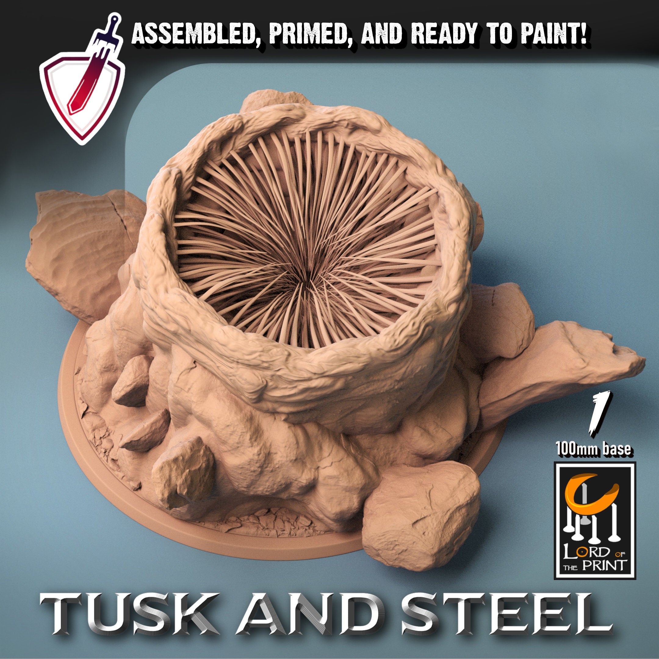 Wurm | (Large) Miniatures by Lord of the Print | For Tabletop Gaming, D&D, Pathfinder, and Painting | Assembled and Primed - Brush and Battle