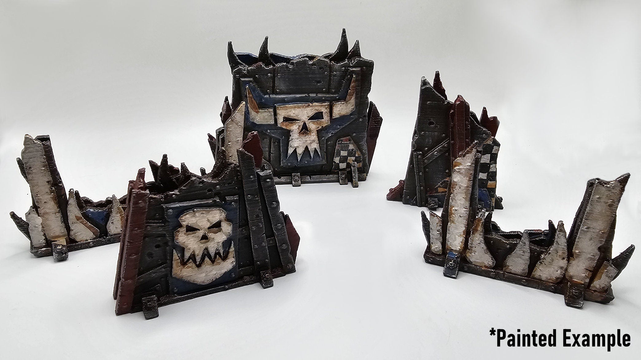 Tabletop Terrain Set | Orc Badlands Cover | By Forbidden Prints | Great for Any Tabletop Wargame - Brush and Battle