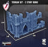 Two Story Ruins Tabletop Terrain | Destroyed Gothic Cathedral | By Forbidden Prints | Great for Any Tabletop Wargame! - Brush and Battle
