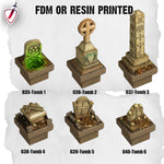 Dungeon Blocks Haunted Graveyard Expansion Tiles(1-40) | FDM or Resin Printed | Great for D&D, Pathfinder, or any Tabletop RPG | Free Grids!