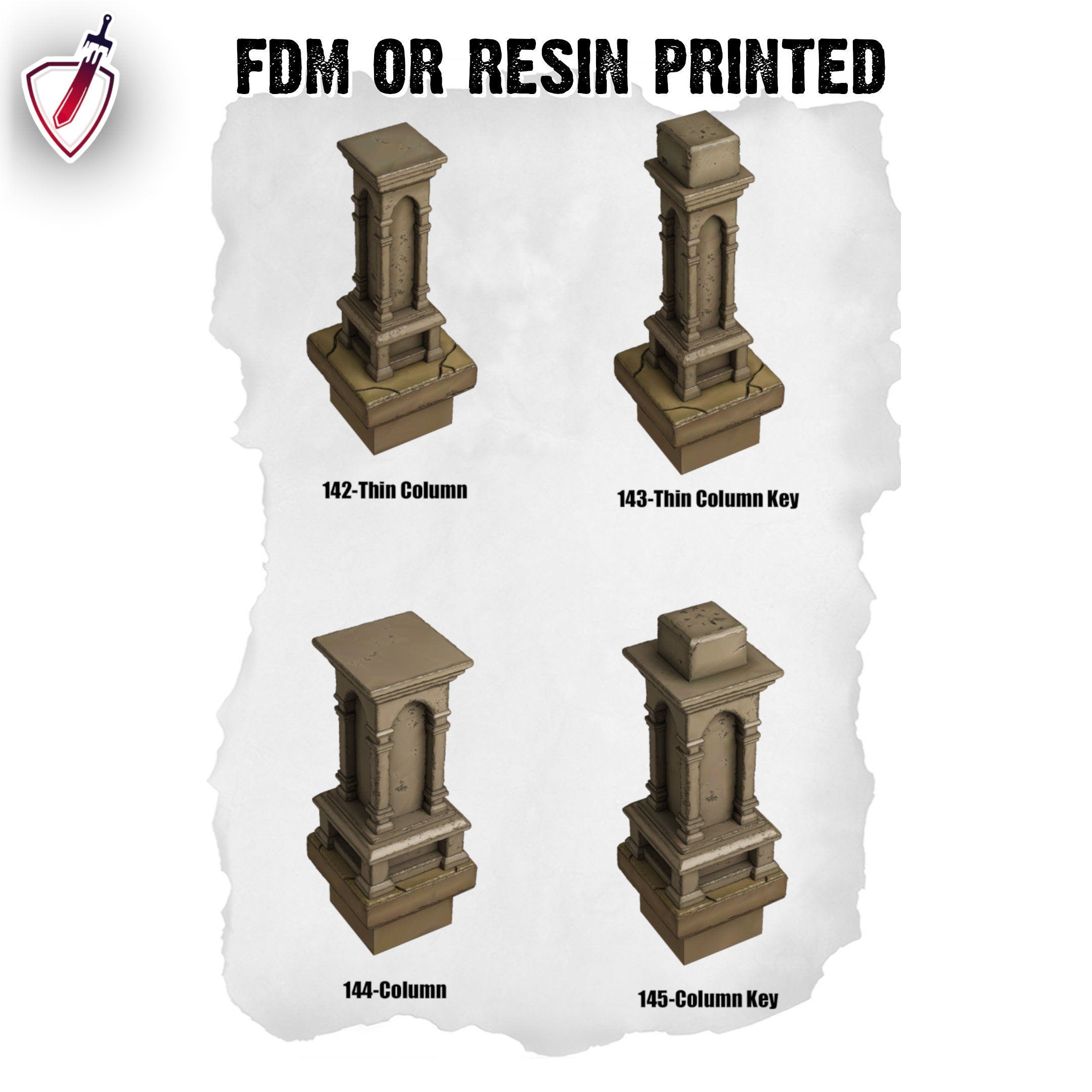 Dungeon Blocks Haunted Graveyard Expansion Tiles(119-149) | FDM or Resin Printed | Great for D&D, Pathfinder, any Tabletop RPG | Free Grids!