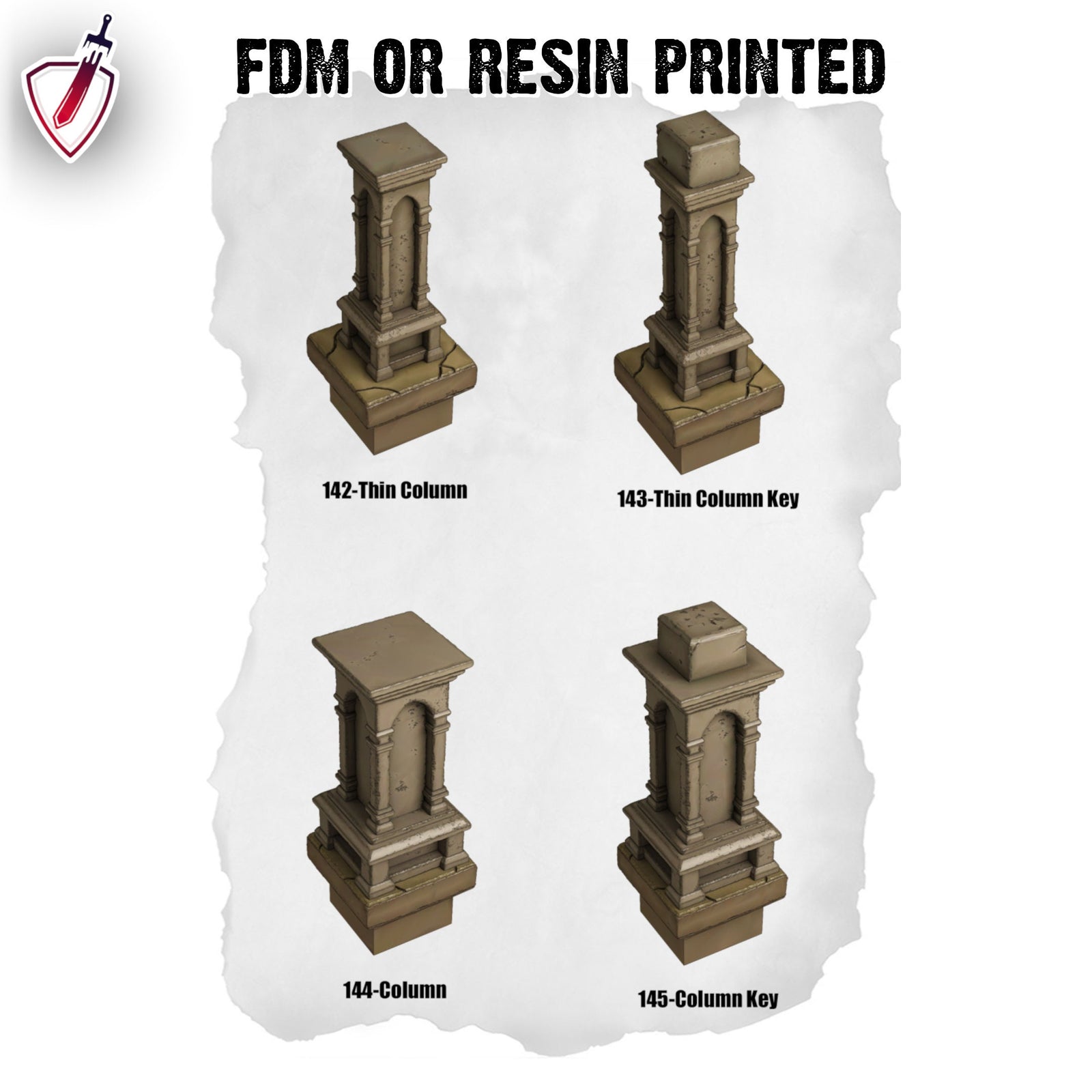 Dungeon Blocks Haunted Graveyard Expansion Tiles(119-149) | FDM or Resin Printed | Great for D&D, Pathfinder, any Tabletop RPG | Free Grids!