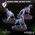 Skeletal Hounds | Miniatures by Crippled God Foundry | Resin Mini for Tabletop Gaming, D&D, Pathfinder, and Painting | Assembled and Primed - Brush and Battle