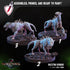 Skeletal Hounds | Miniatures by Crippled God Foundry | Resin Mini for Tabletop Gaming, D&D, Pathfinder, and Painting | Assembled and Primed - Brush and Battle