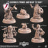 Dwarven Brewcrop Farmers | Miniatures by Cast n Play | Resin Mini For Tabletop Gaming, D&D, Pathfinder, and Painting | Assembled and Primed - Brush and Battle