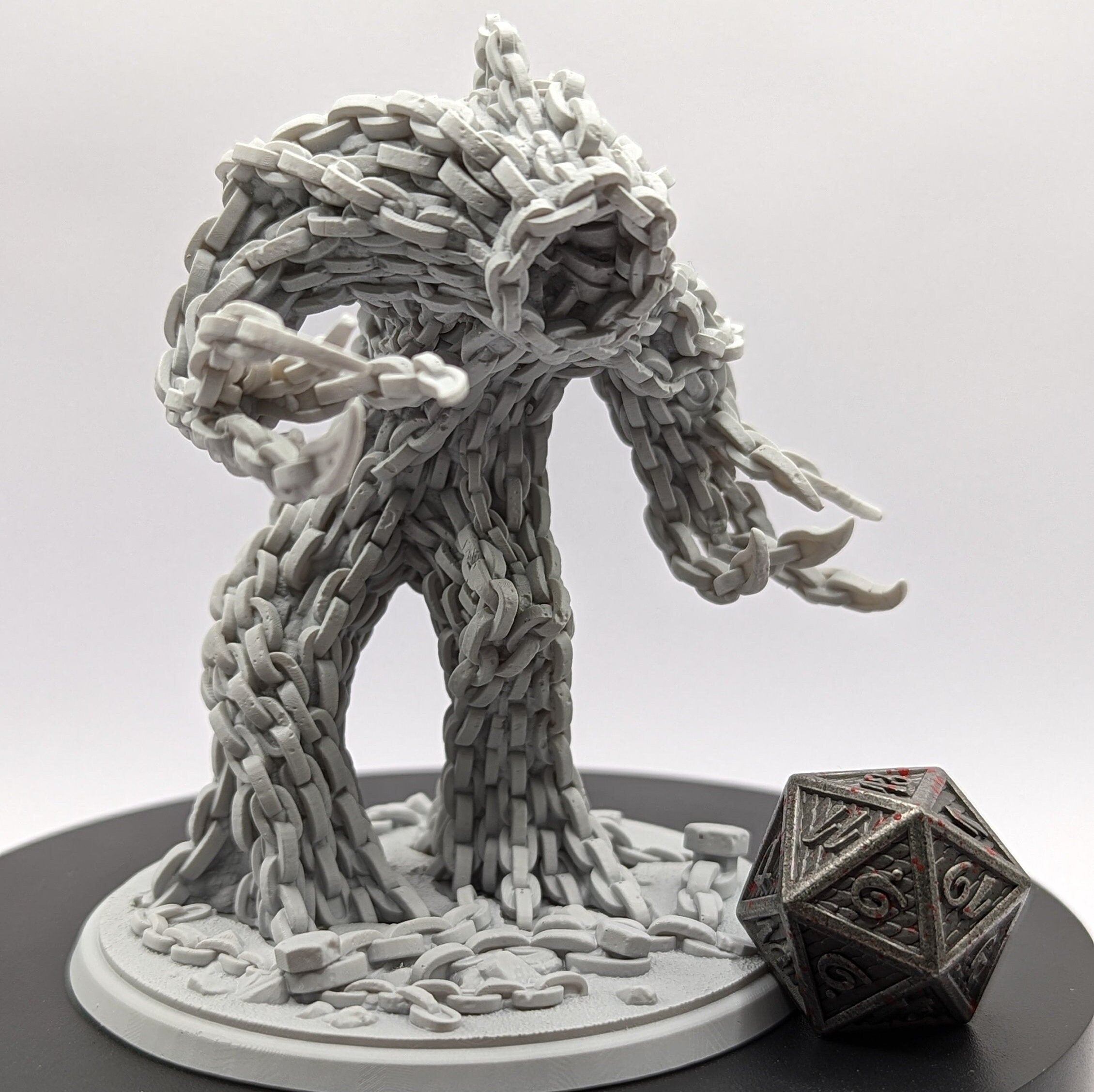 Chain Golem | Miniature by Print Your Monsters | Mini for tabletop gaming, D&D, Pathfinder, and painting | Assembled and Primed - Brush and Battle