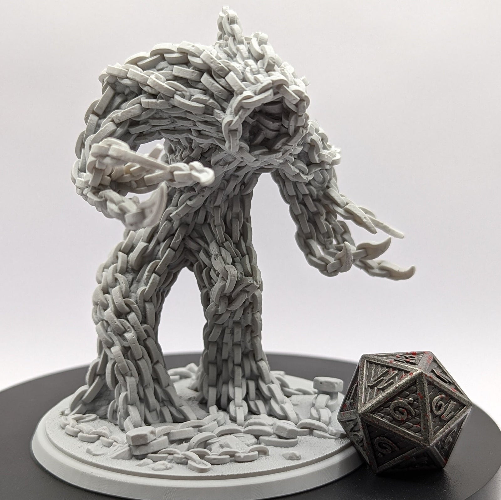 Chain Golem | Miniature by Print Your Monsters | Mini for tabletop gaming, D&D, Pathfinder, and painting | Assembled and Primed - Brush and Battle