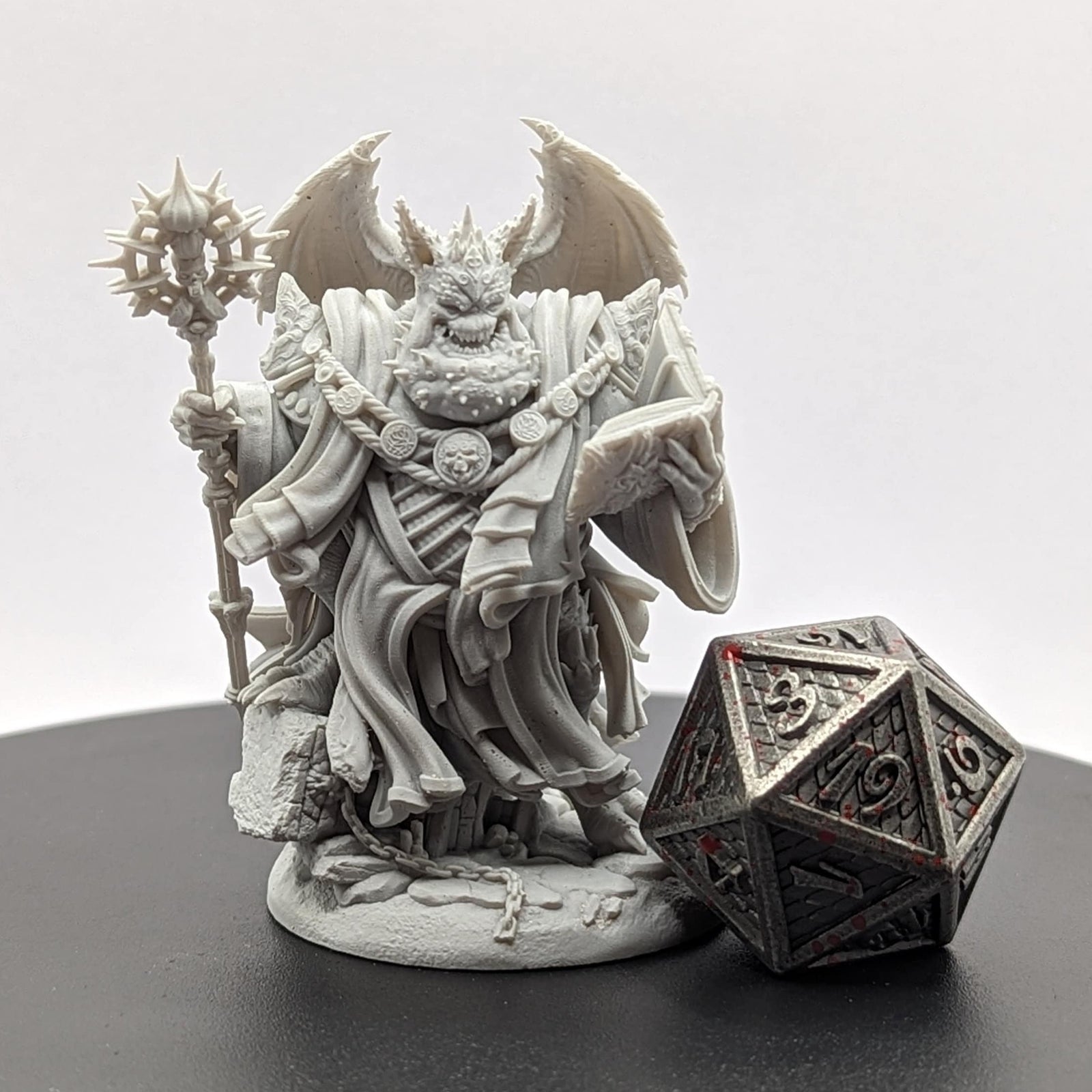 Varicite Devil | Miniatures by Archvillain Games | Resin Mini for Tabletop Gaming, D&D, Pathfinder, Painting | Assembled and Primed - Brush and Battle