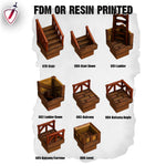Dungeon Blocks Medieval Town Expansion Tiles (44-92) | FDM or Resin Printed | Great for D&D, Pathfinder, or any Tabletop RPG | Free Grids!