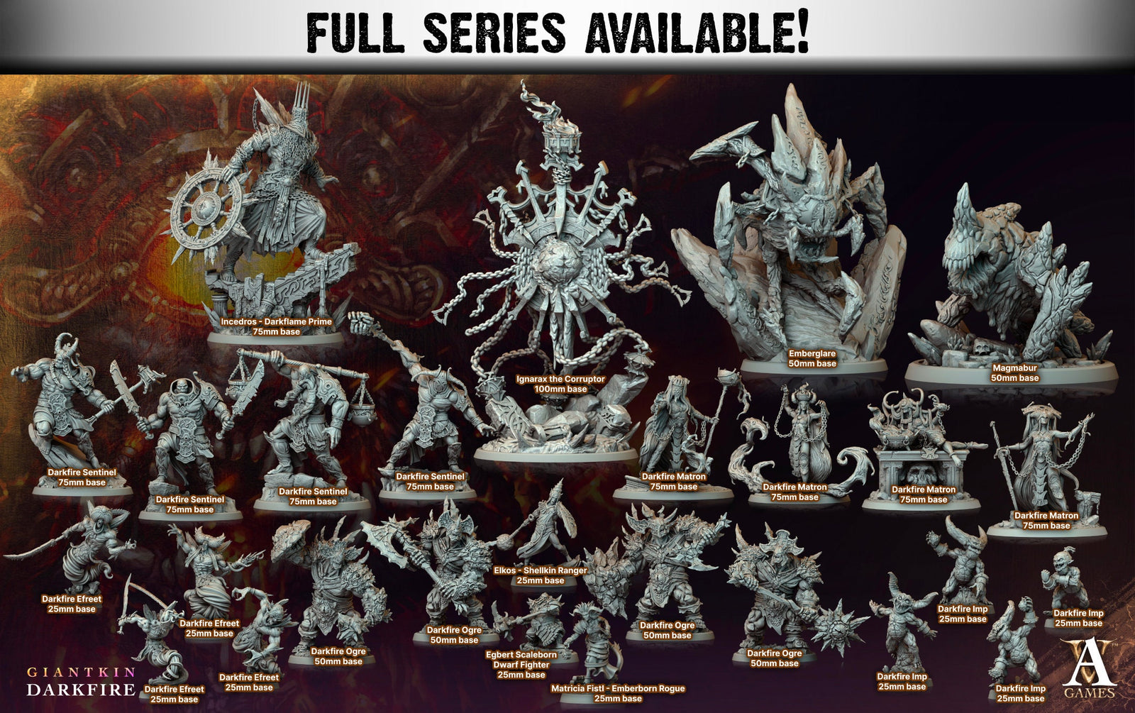 Darkfire Imps | Miniatures by Archvillain Games | Resin Mini for Tabletop Gaming, D&D, Pathfinder, and Painting | Assembled and Primed - Brush and Battle