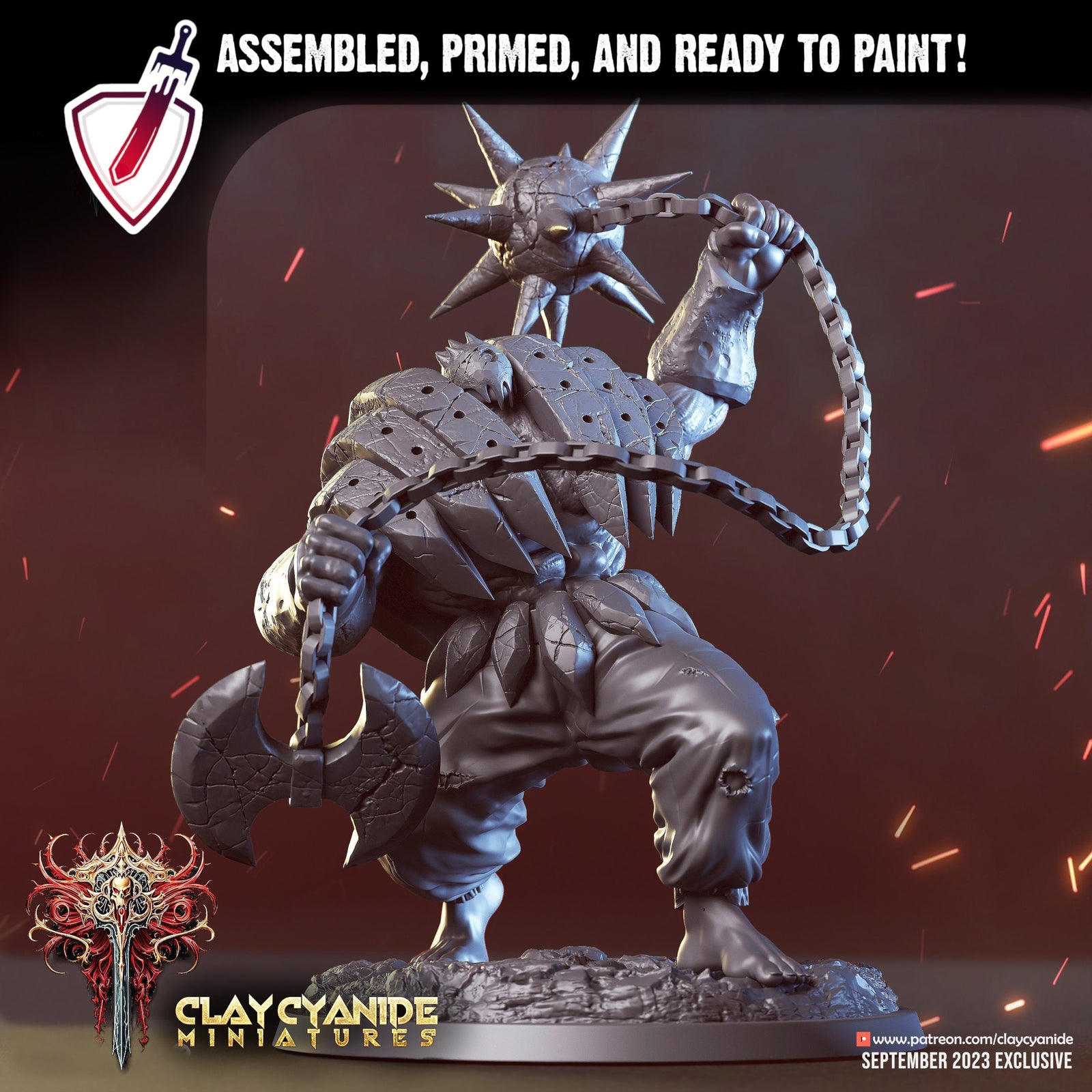 Vargoth the Malevolent | Miniature by Clay Cyanide | Resin Mini For Tabletop Gaming, D&D, Pathfinder, and Painting | Assembled and Primed - Brush and Battle