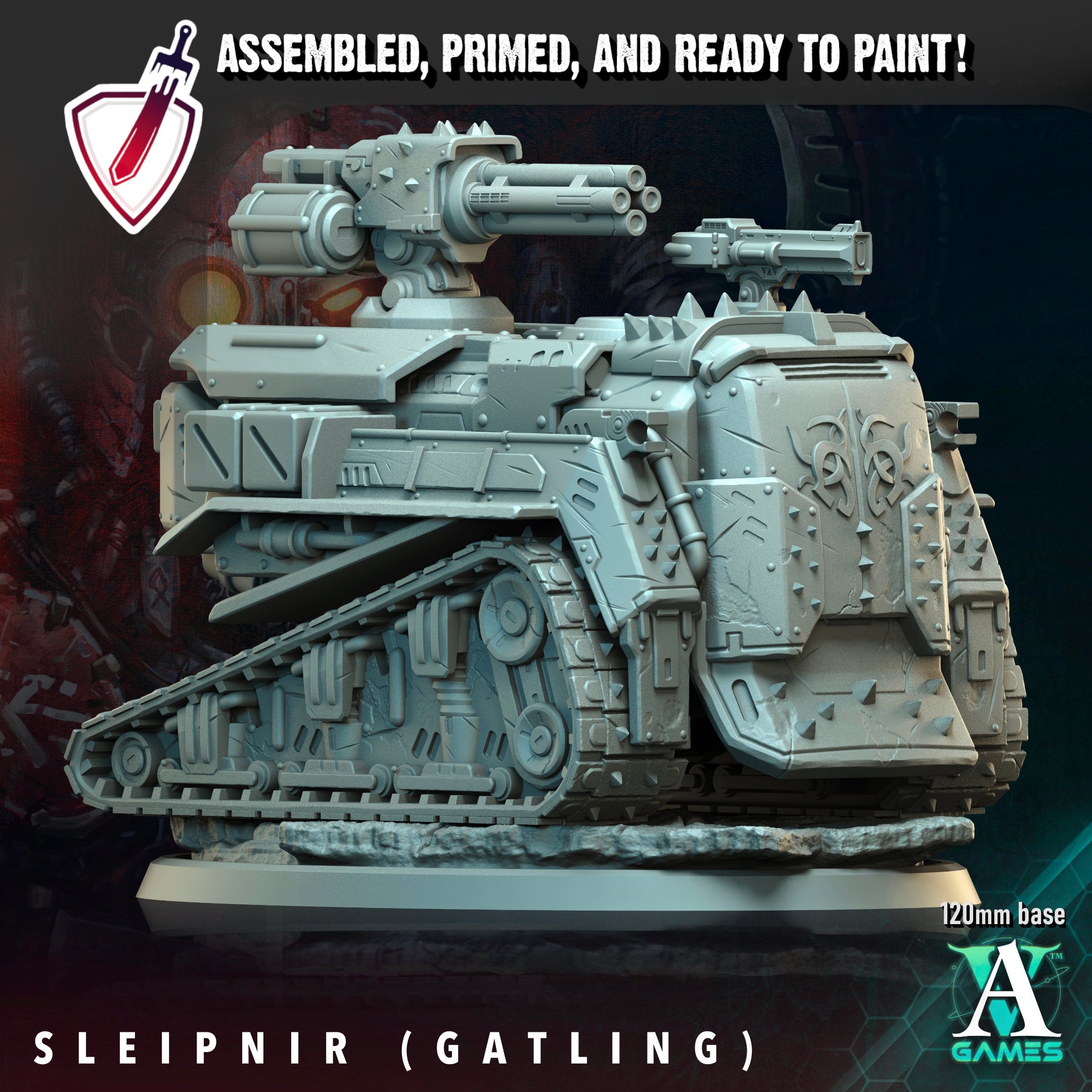 Sleipnir | Miniatures by Archvillain Games | Resin Mini for Tabletop Gaming, D&D, Wargaming, Painting | Assembled and Primed - Brush and Battle