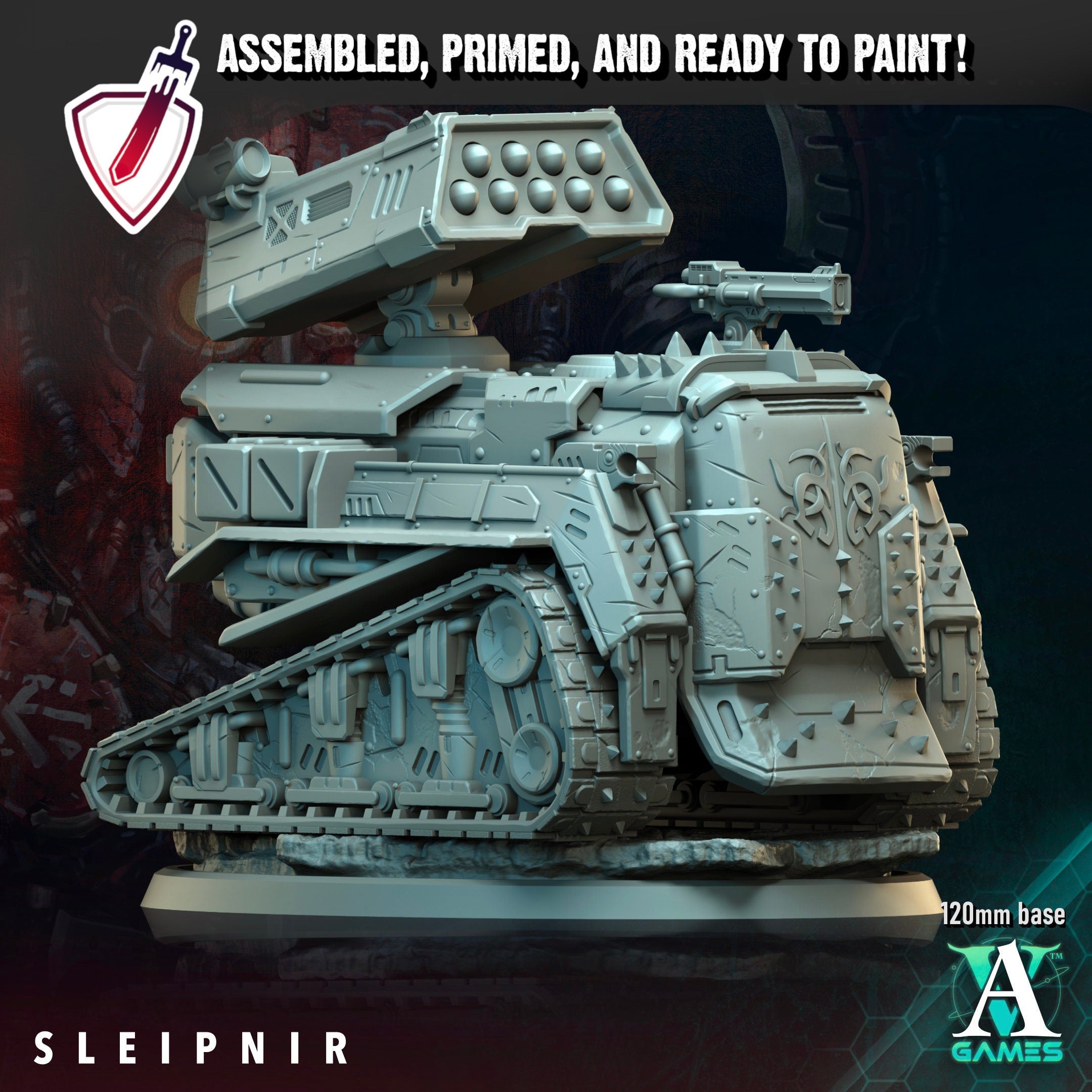 Sleipnir | Miniatures by Archvillain Games | Resin Mini for Tabletop Gaming, D&D, Wargaming, Painting | Assembled and Primed - Brush and Battle