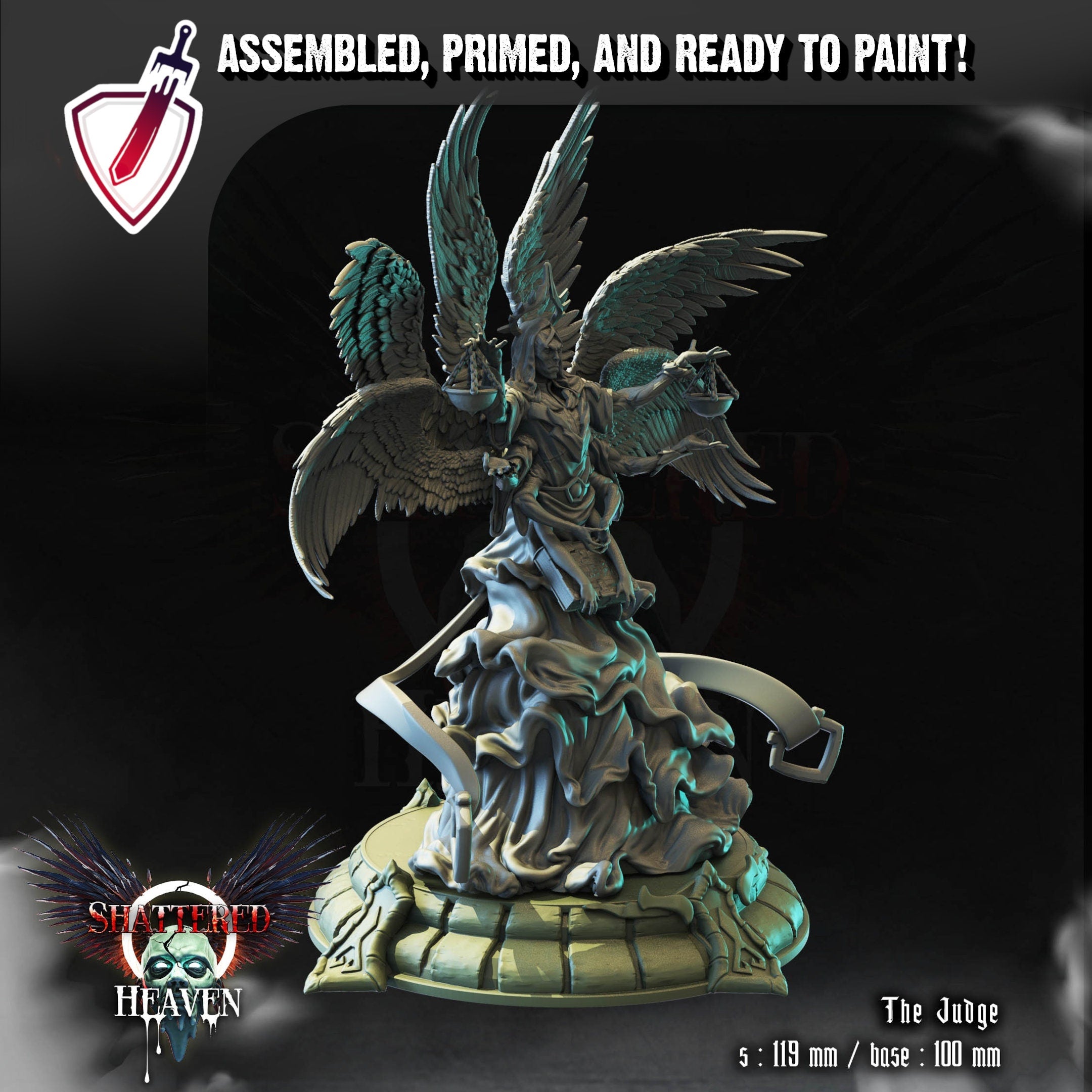 The Judge | Miniature by Crippled God Foundry | Resin Mini For Tabletop Gaming, D&D, Pathfinder, and Painting | Assembled and Primed - Brush and Battle