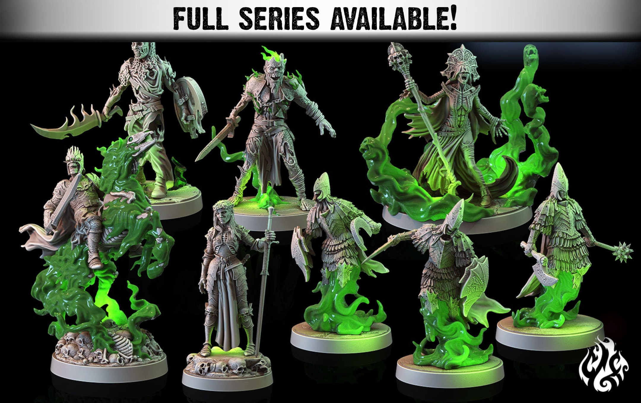 Wraith Knight | Miniature by Crippled God Foundry | Resin Mini For Tabletop Gaming, D&D, Pathfinder, and Painting | Assembled and Primed - Brush and Battle