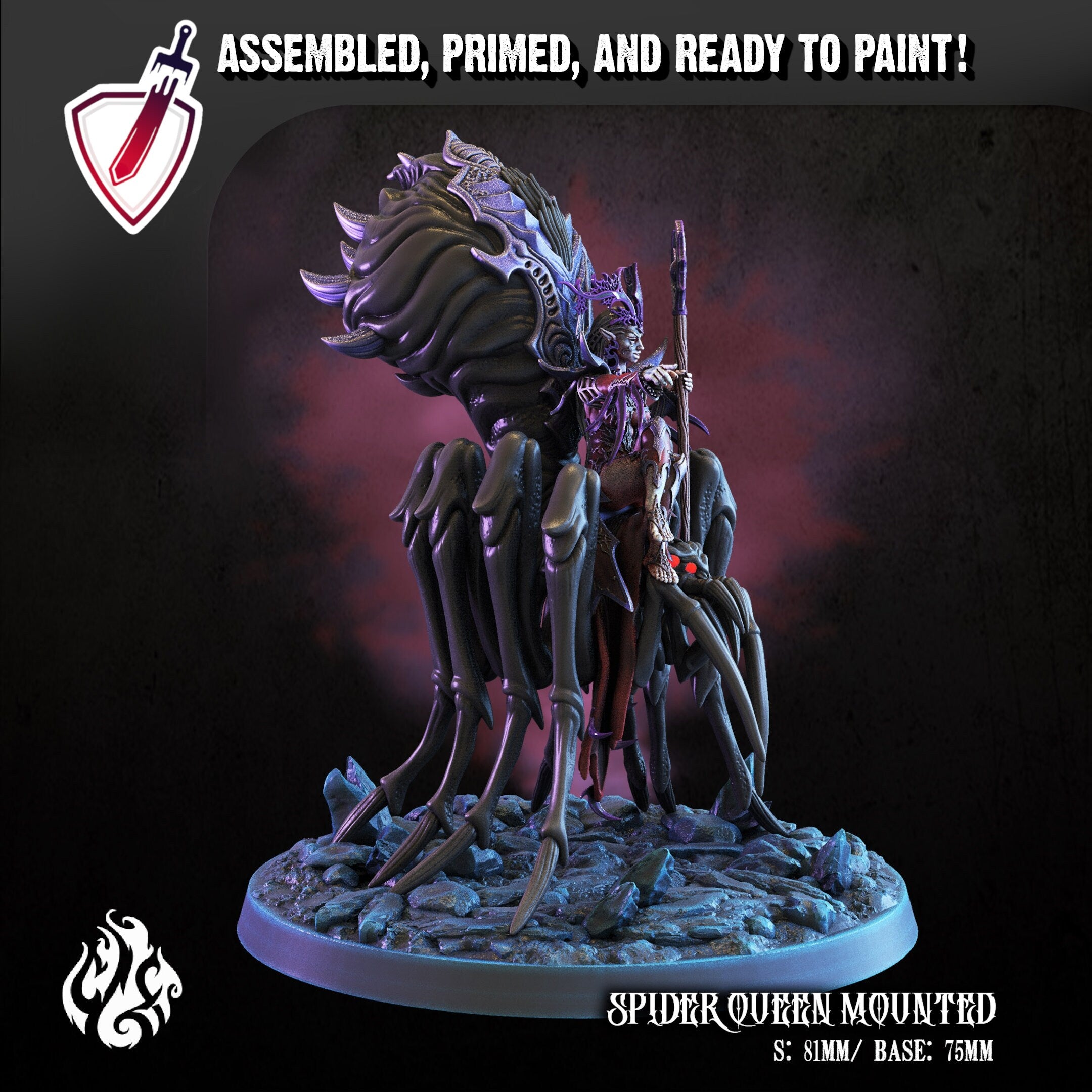G'elyanna Abaeir | Miniature by Crippled God Foundry | Resin Mini For Tabletop Gaming, D&D, Pathfinder, and Painting | Assembled and Primed - Brush and Battle