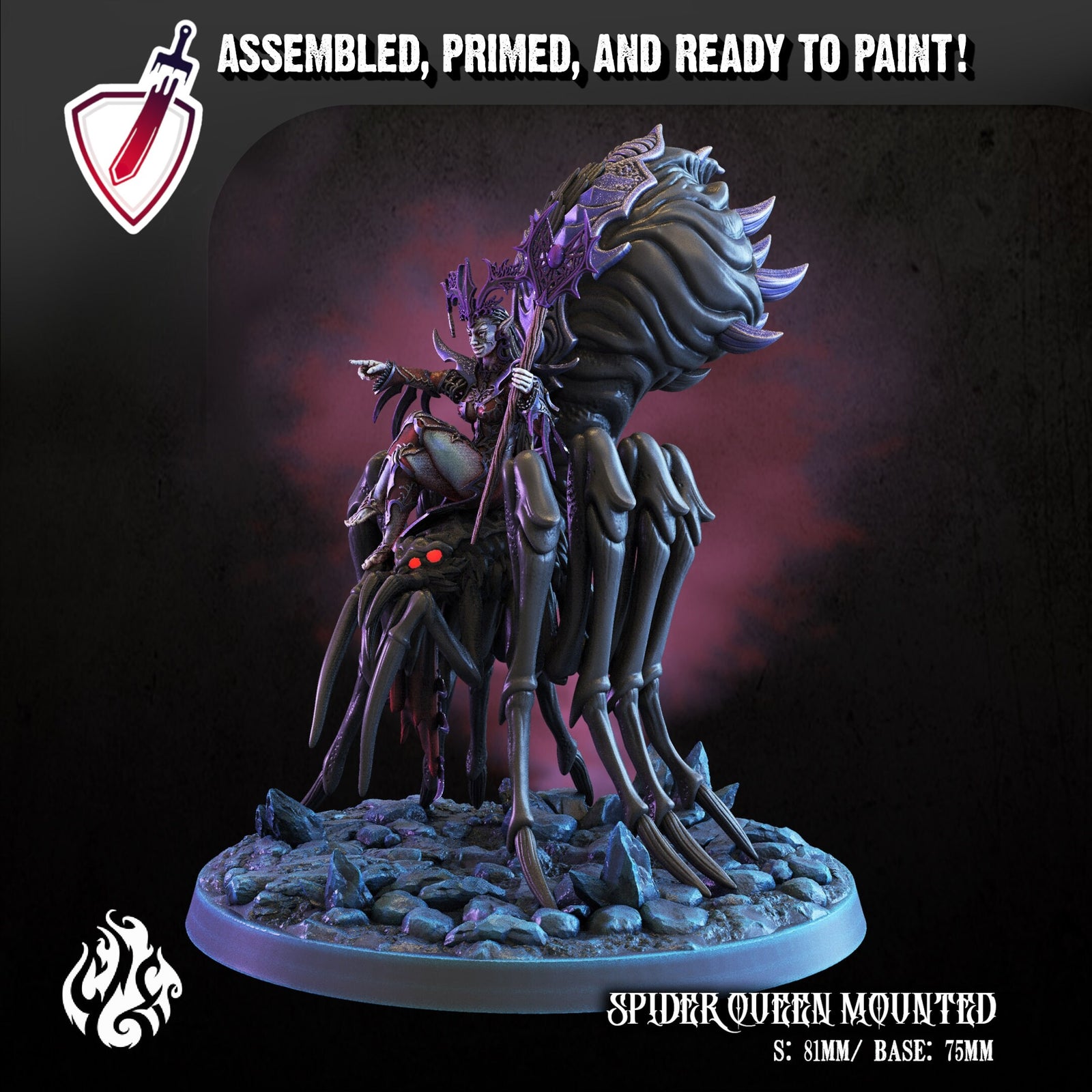 G'elyanna Abaeir | Miniature by Crippled God Foundry | Resin Mini For Tabletop Gaming, D&D, Pathfinder, and Painting | Assembled and Primed - Brush and Battle
