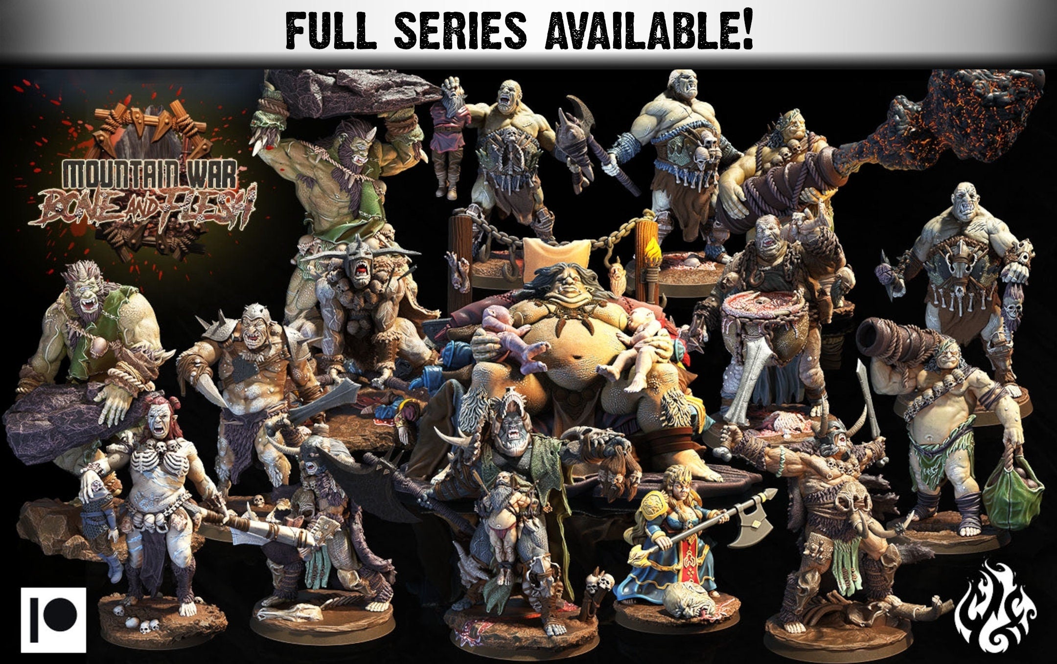 Armless Ogre | Miniature by Crippled God Foundry | Resin Mini For Tabletop Gaming, D&D, Pathfinder, and Painting | Assembled and Primed - Brush and Battle