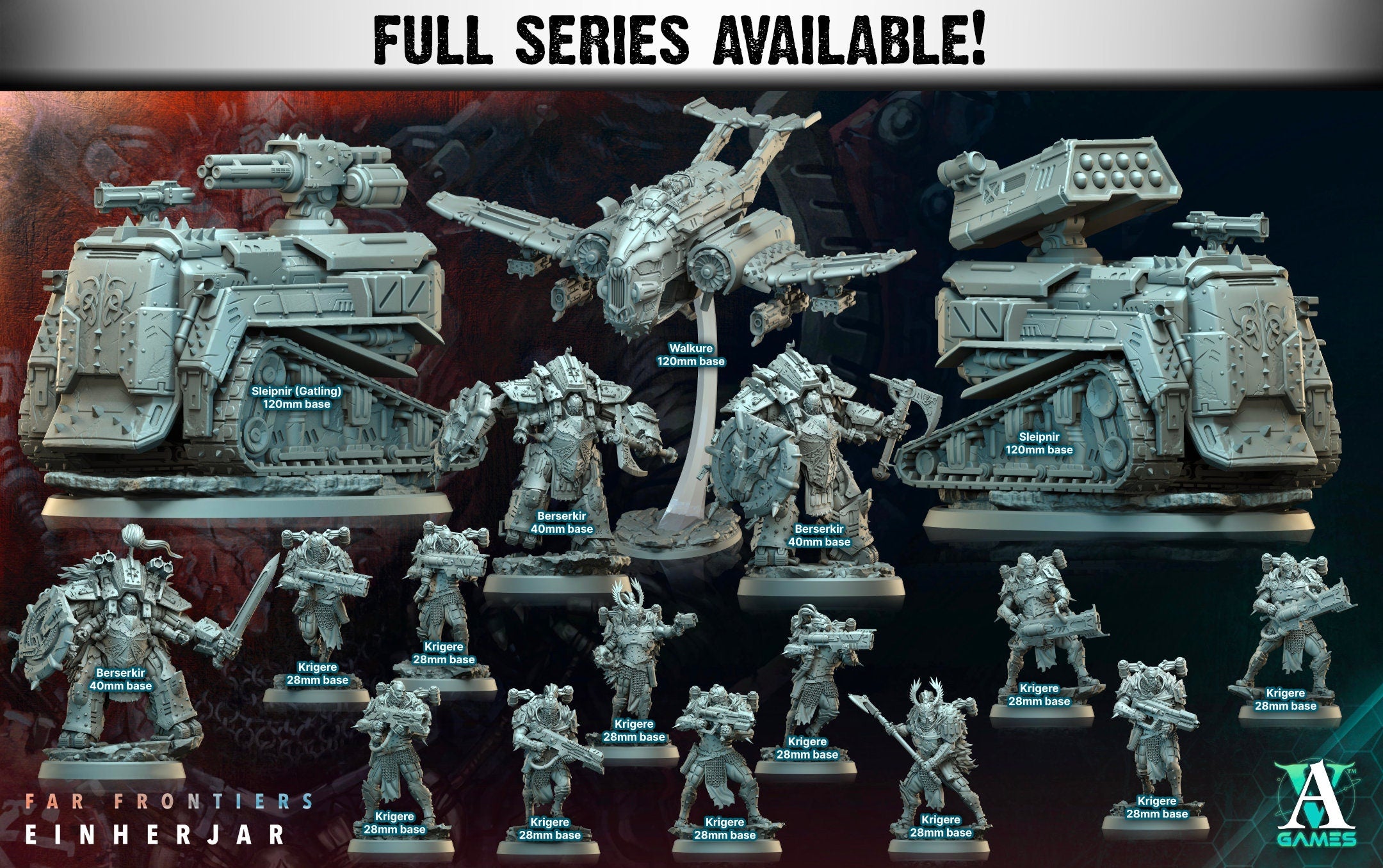 Berserkir | Miniatures by Archvillain Games | Resin Mini for Tabletop Gaming, D&D, Wargaming, Painting | Assembled and Primed - Brush and Battle