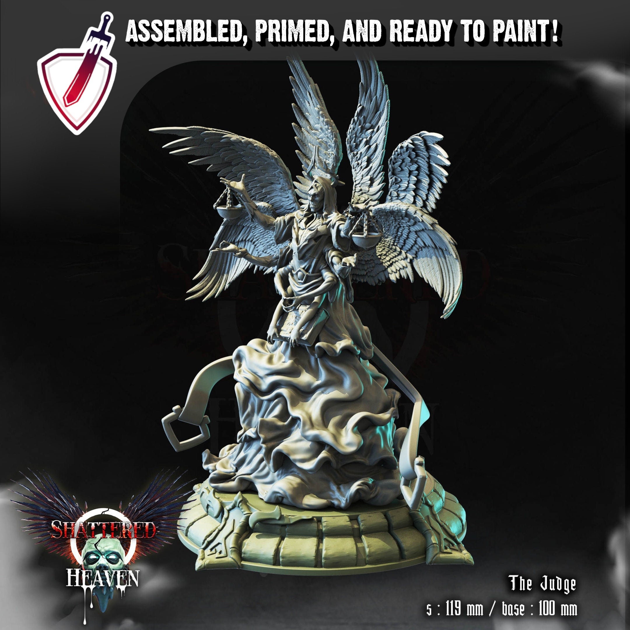 The Judge | Miniature by Crippled God Foundry | Resin Mini For Tabletop Gaming, D&D, Pathfinder, and Painting | Assembled and Primed - Brush and Battle