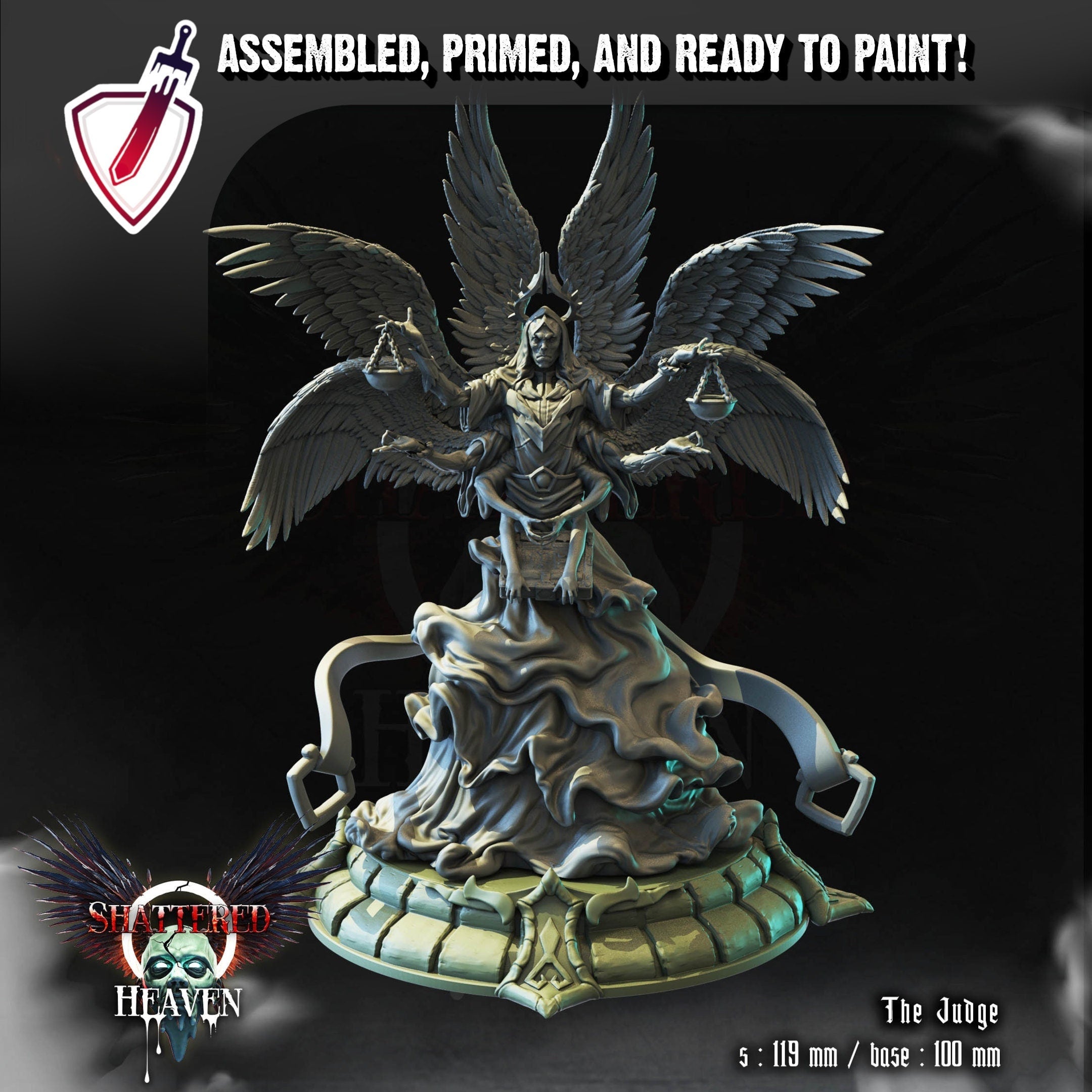 The Judge | Miniature by Crippled God Foundry | Resin Mini For Tabletop Gaming, D&D, Pathfinder, and Painting | Assembled and Primed - Brush and Battle