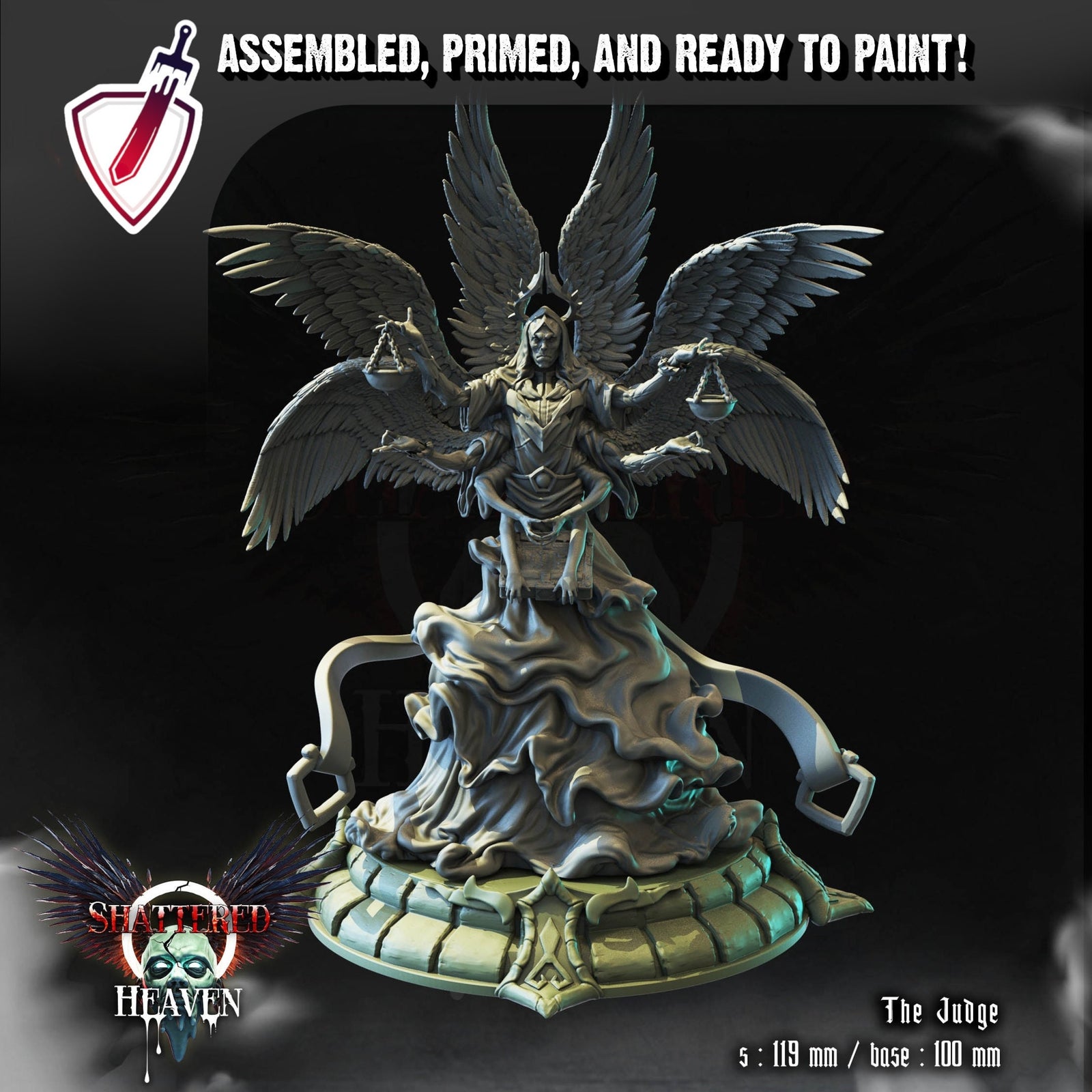 The Judge | Miniature by Crippled God Foundry | Resin Mini For Tabletop Gaming, D&D, Pathfinder, and Painting | Assembled and Primed - Brush and Battle