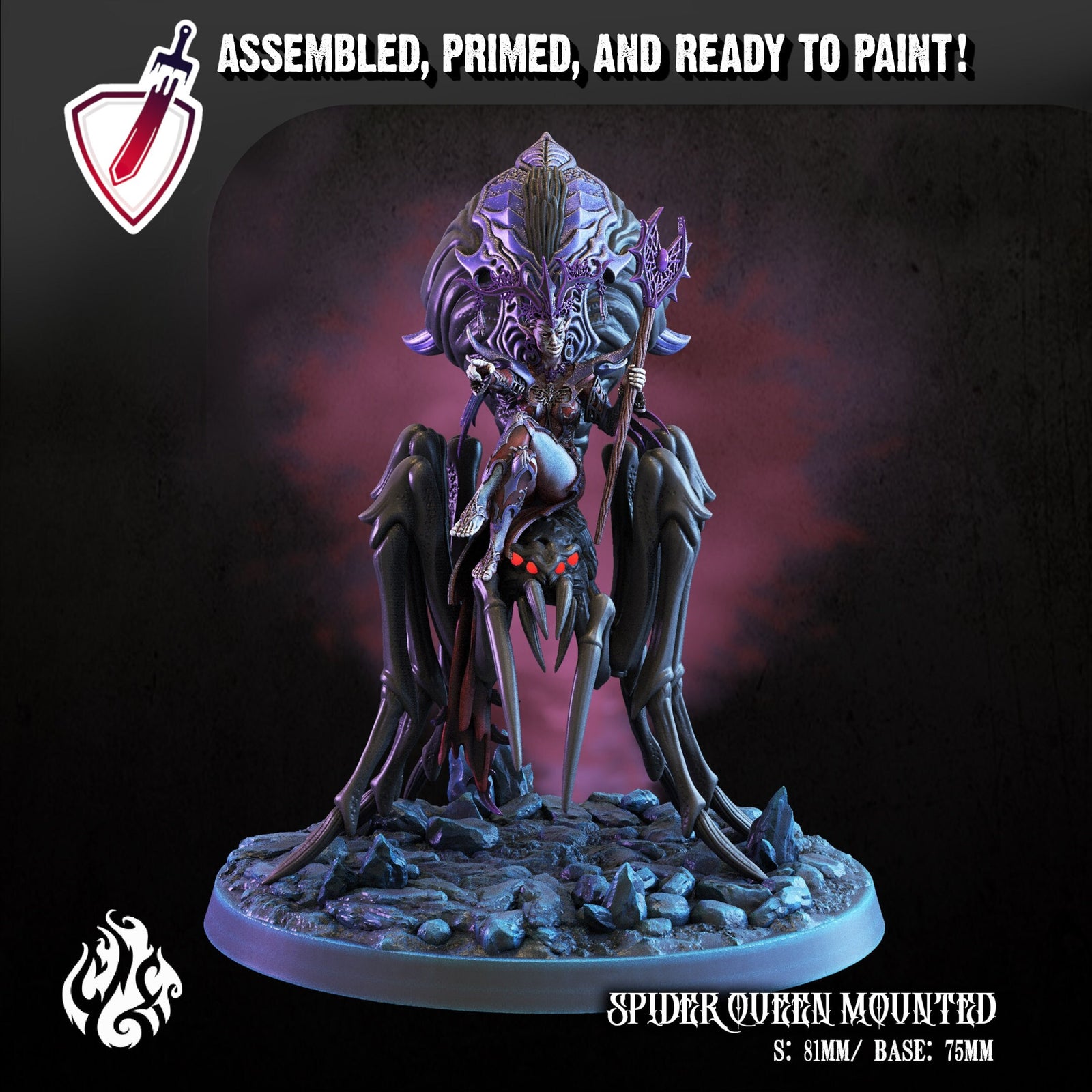 G'elyanna Abaeir | Miniature by Crippled God Foundry | Resin Mini For Tabletop Gaming, D&D, Pathfinder, and Painting | Assembled and Primed - Brush and Battle