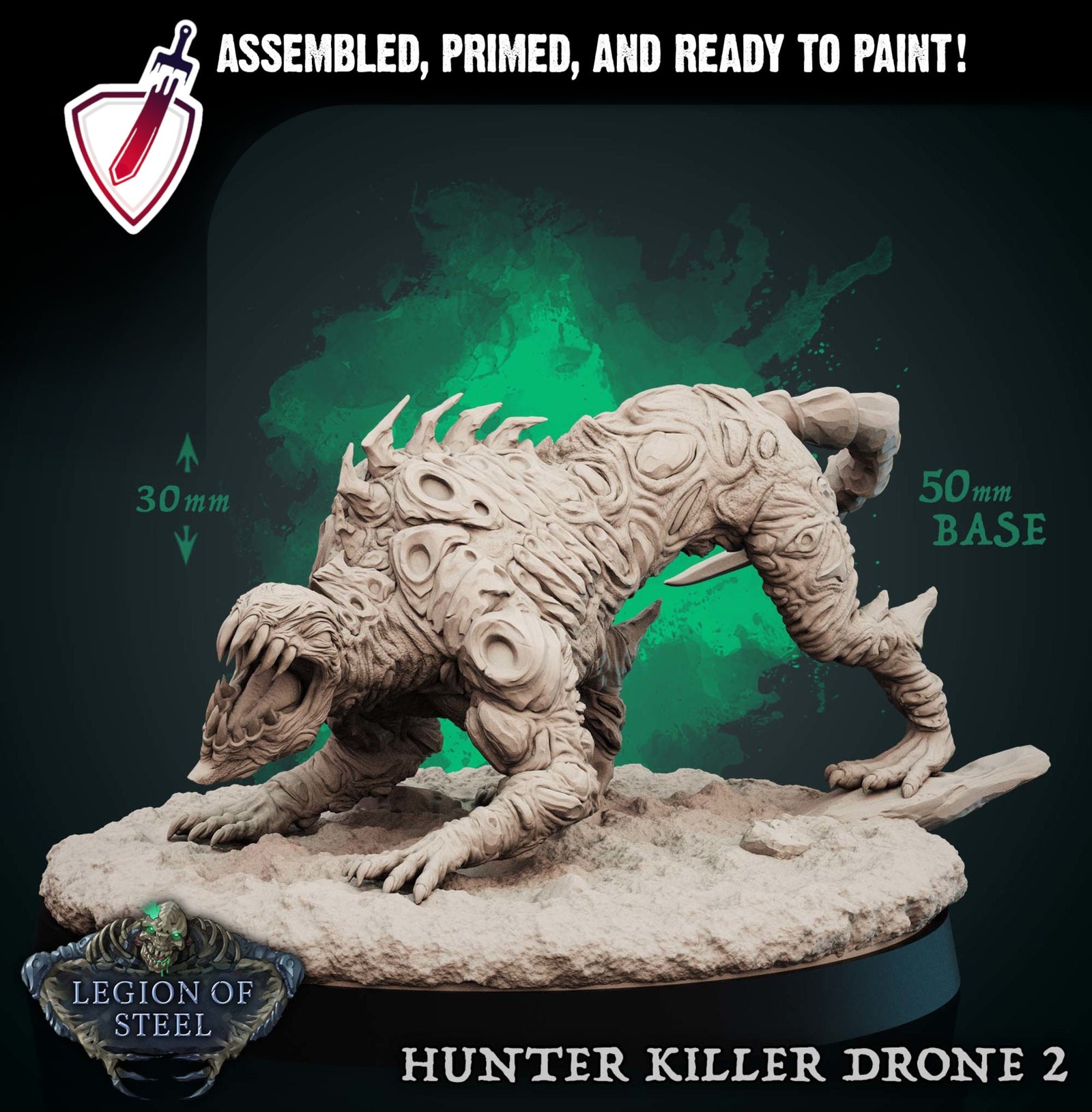 Hunter Killer Drones | Miniatures by Mammoth Factory | Resin Mini For Tabletop Gaming, D&D, Pathfinder, and Painting | Assembled and Primed - Brush and Battle