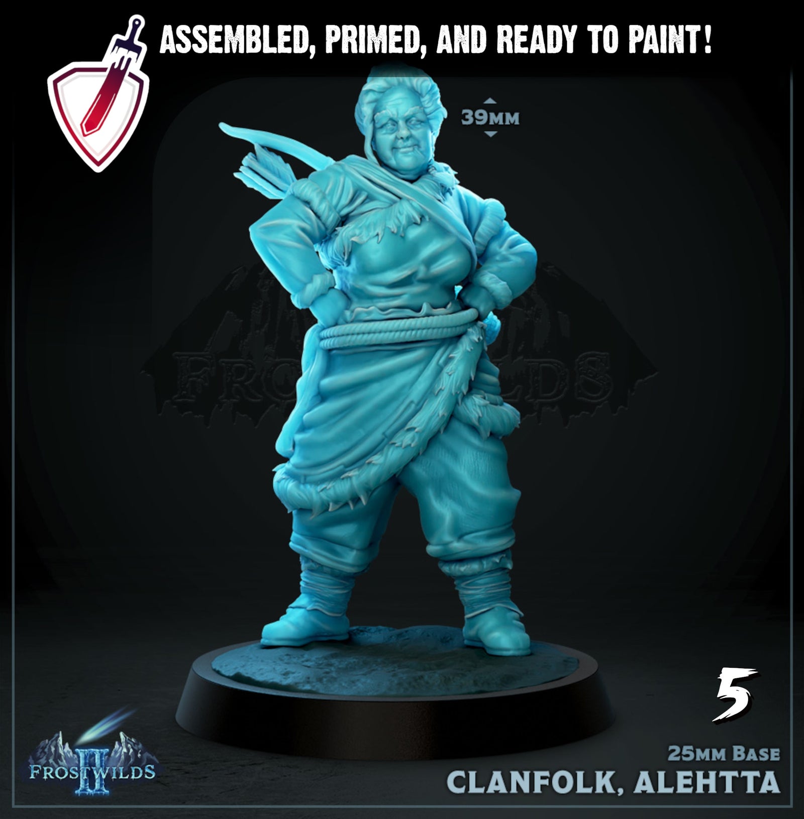 Clanfolk | Miniatures by Mammoth Factory | Resin Mini For Tabletop Gaming, D&D, Pathfinder, and Painting | Assembled and Primed