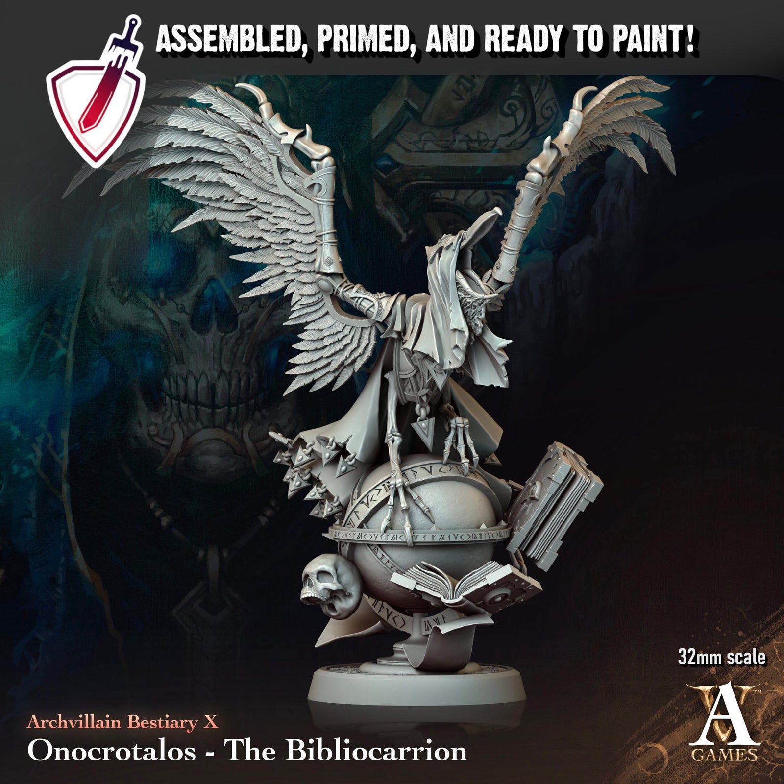 Onocrotalos | Miniature By Archvillain Games | For Tabletop Gaming, D&D, Pathfinder, Painting | Assembled And Primed - Brush and Battle