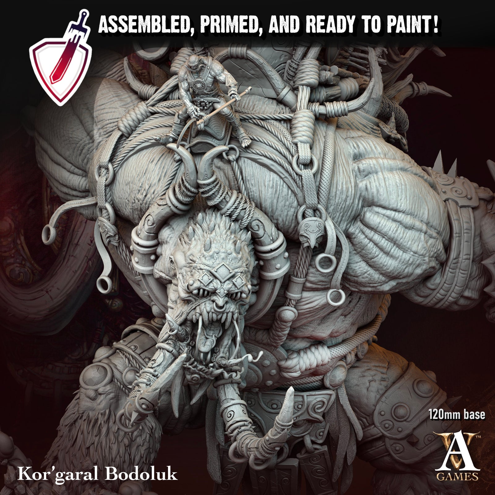 Kor'Garal Bodoluk | (Massive) Miniature By Archvillain Games | For Tabletop Gaming, D&D, Pathfinder, And Painting | Assembled And Primed - Brush and Battle