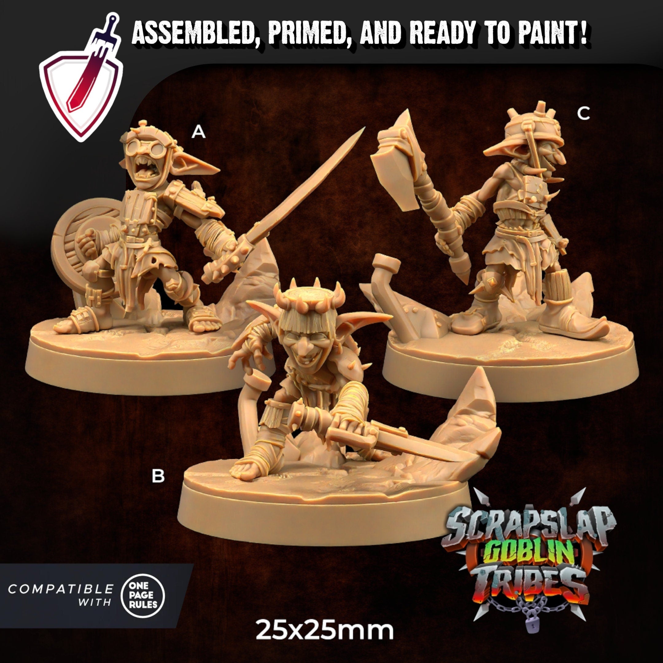 Scrapper Goblins | Miniatures By Dragon Trappers Lodge | For Tabletop Gaming, D&D, Pathfinder, Painting | Assembled And Primed - Brush and Battle