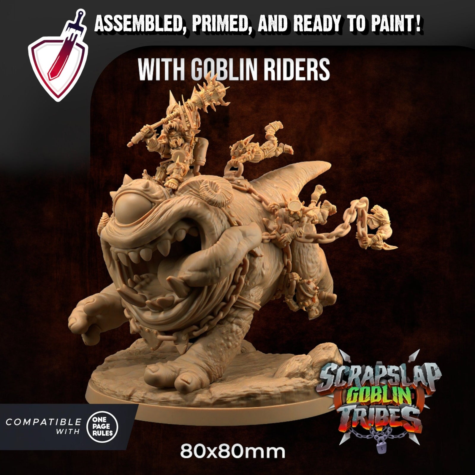 Giant Snorf Mount | Miniatures By Dragon Trappers Lodge | For Tabletop Gaming, D&D, Pathfinder, Painting | Assembled And Primed - Brush and Battle