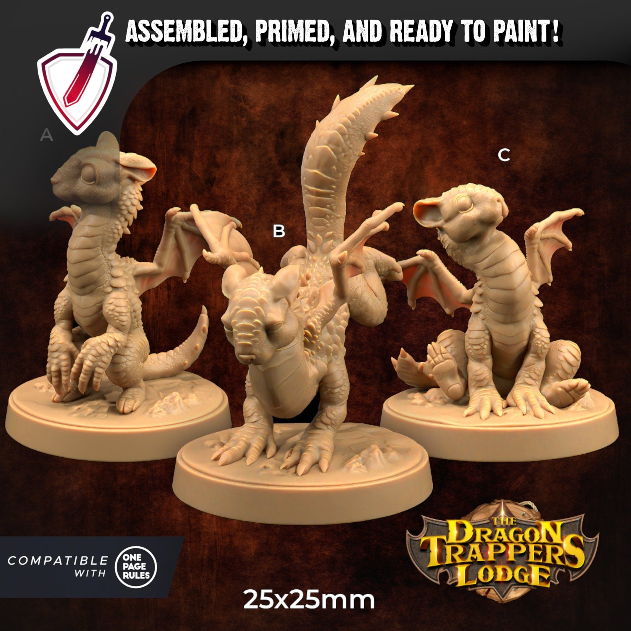 Ferret Drake | Miniatures By Dragon Trappers Lodge | For Tabletop Gaming, D&D, Pathfinder, Painting | Assembled And Primed - Brush and Battle