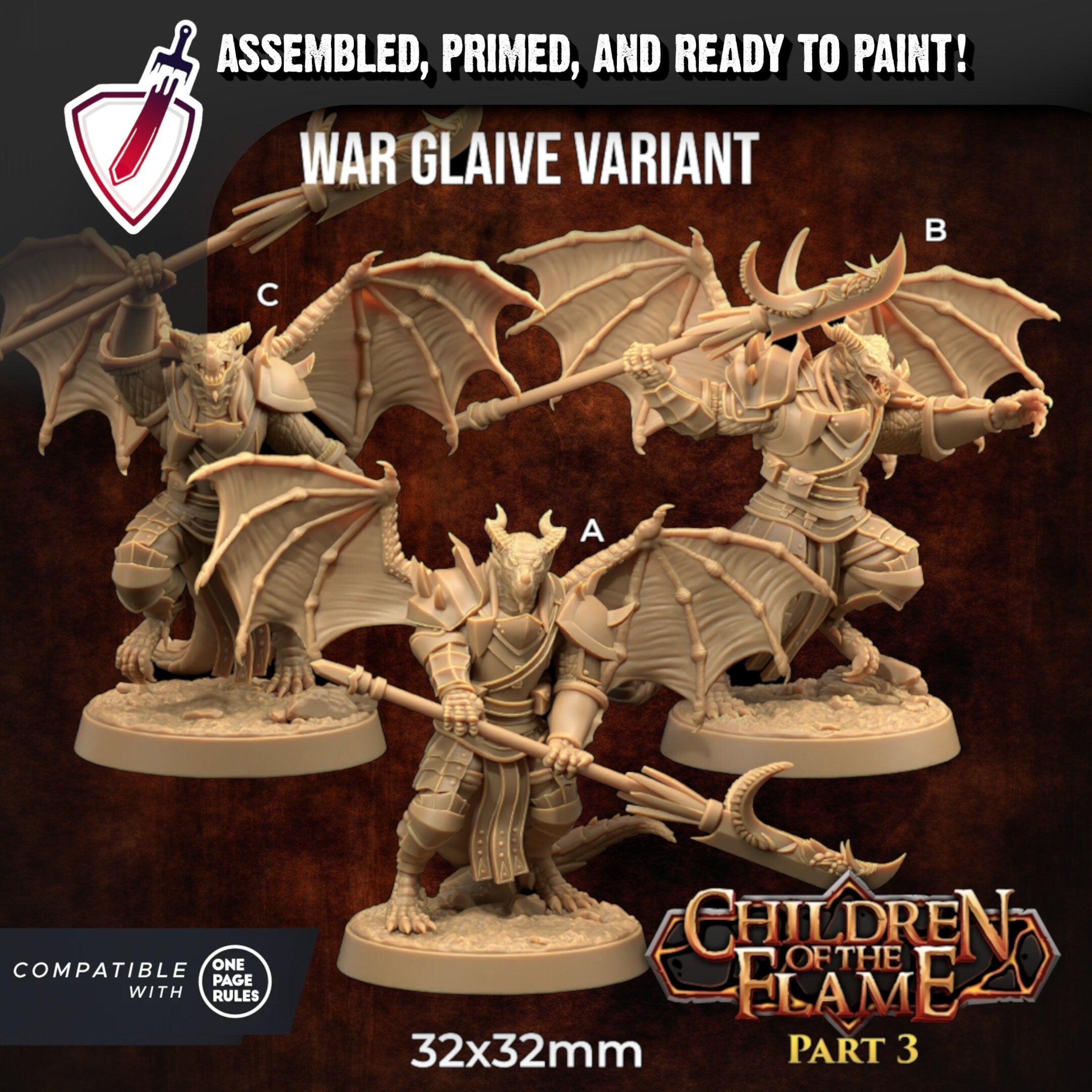 Wyrmblood Annihilators | Miniatures By Dragon Trappers Lodge | For Tabletop Gaming, D&D, Pathfinder, Painting | Assembled And Primed - Brush and Battle