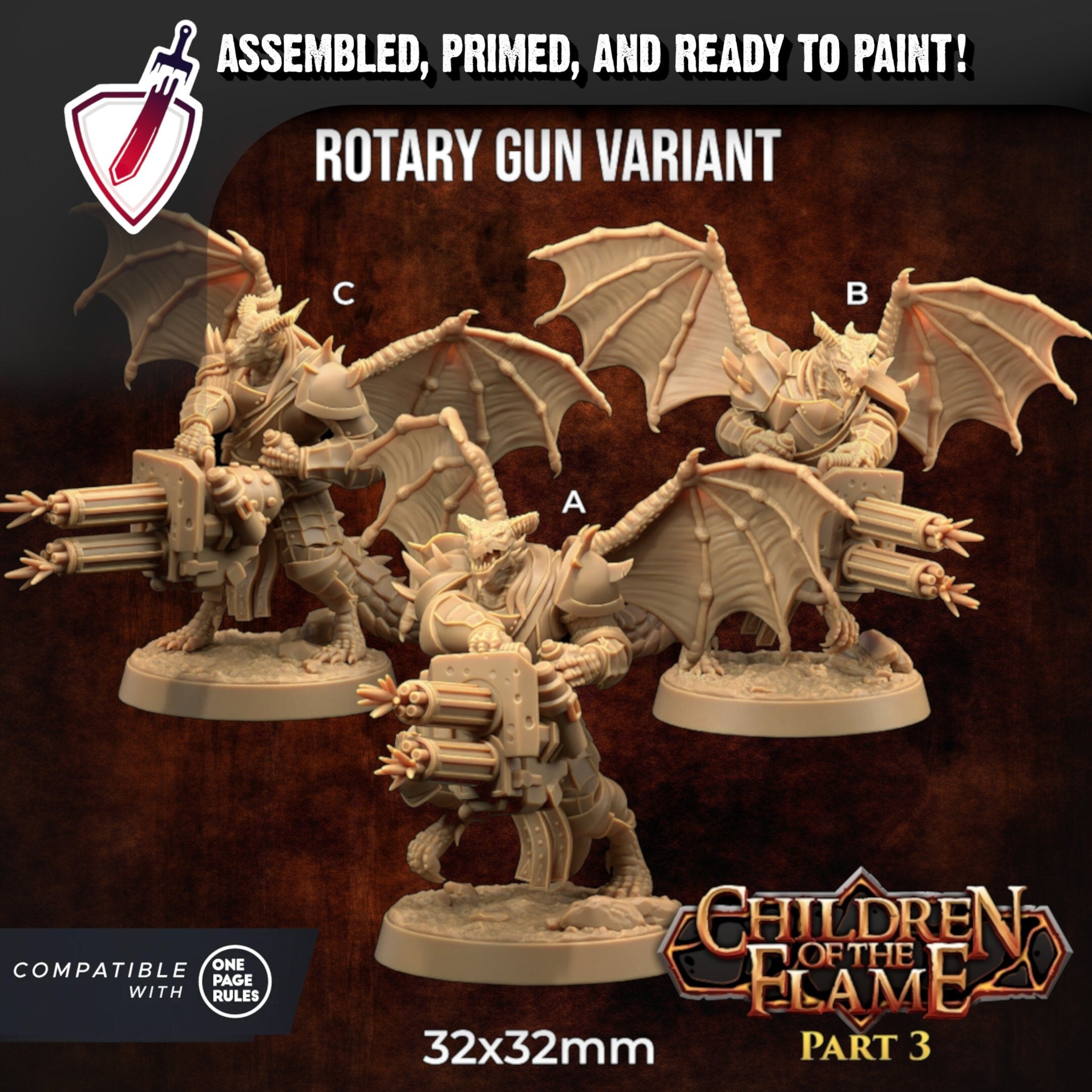 Wyrmblood Annihilators | Miniatures By Dragon Trappers Lodge | For Tabletop Gaming, D&D, Pathfinder, Painting | Assembled And Primed - Brush and Battle