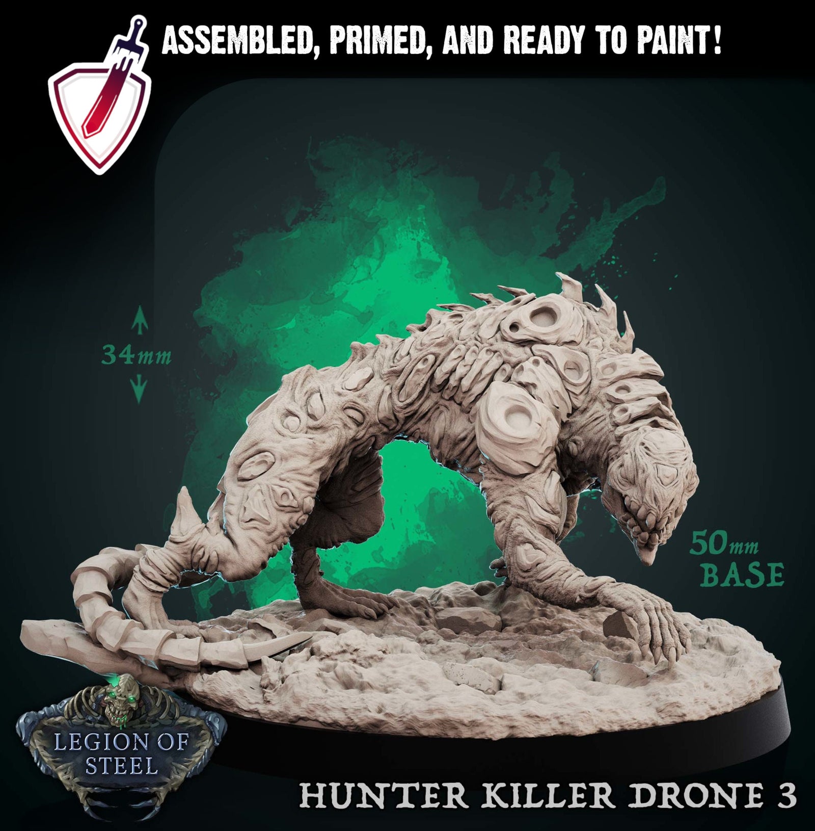 Hunter Killer Drones | Miniatures by Mammoth Factory | Resin Mini For Tabletop Gaming, D&D, Pathfinder, and Painting | Assembled and Primed - Brush and Battle