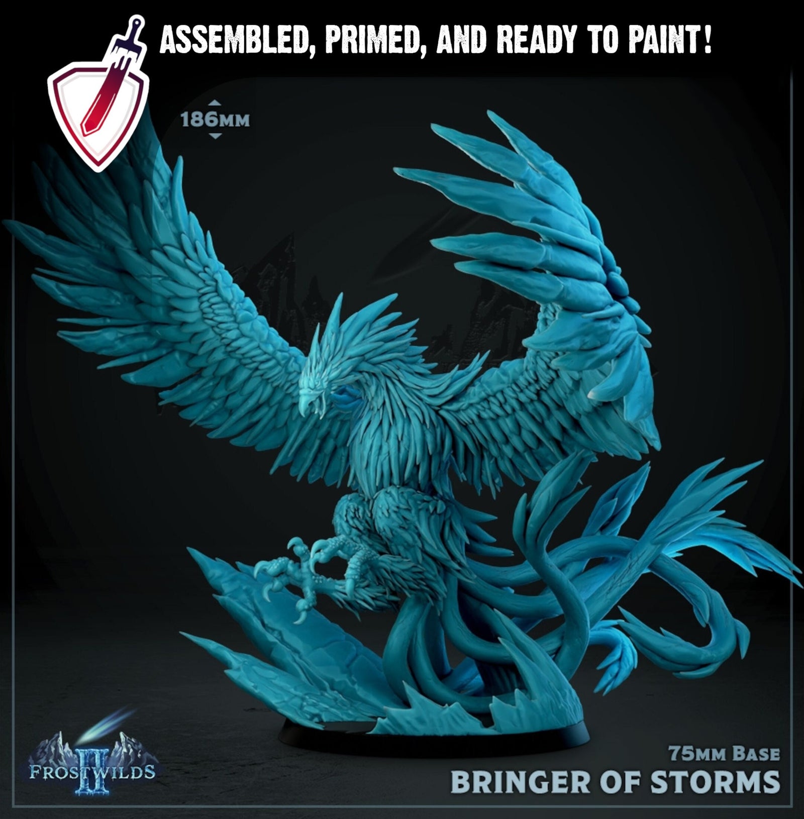 Bringer of Storms | Miniature by Mammoth Factory | Resin Mini For Tabletop Gaming, D&D, Pathfinder, and Painting | Assembled and Primed