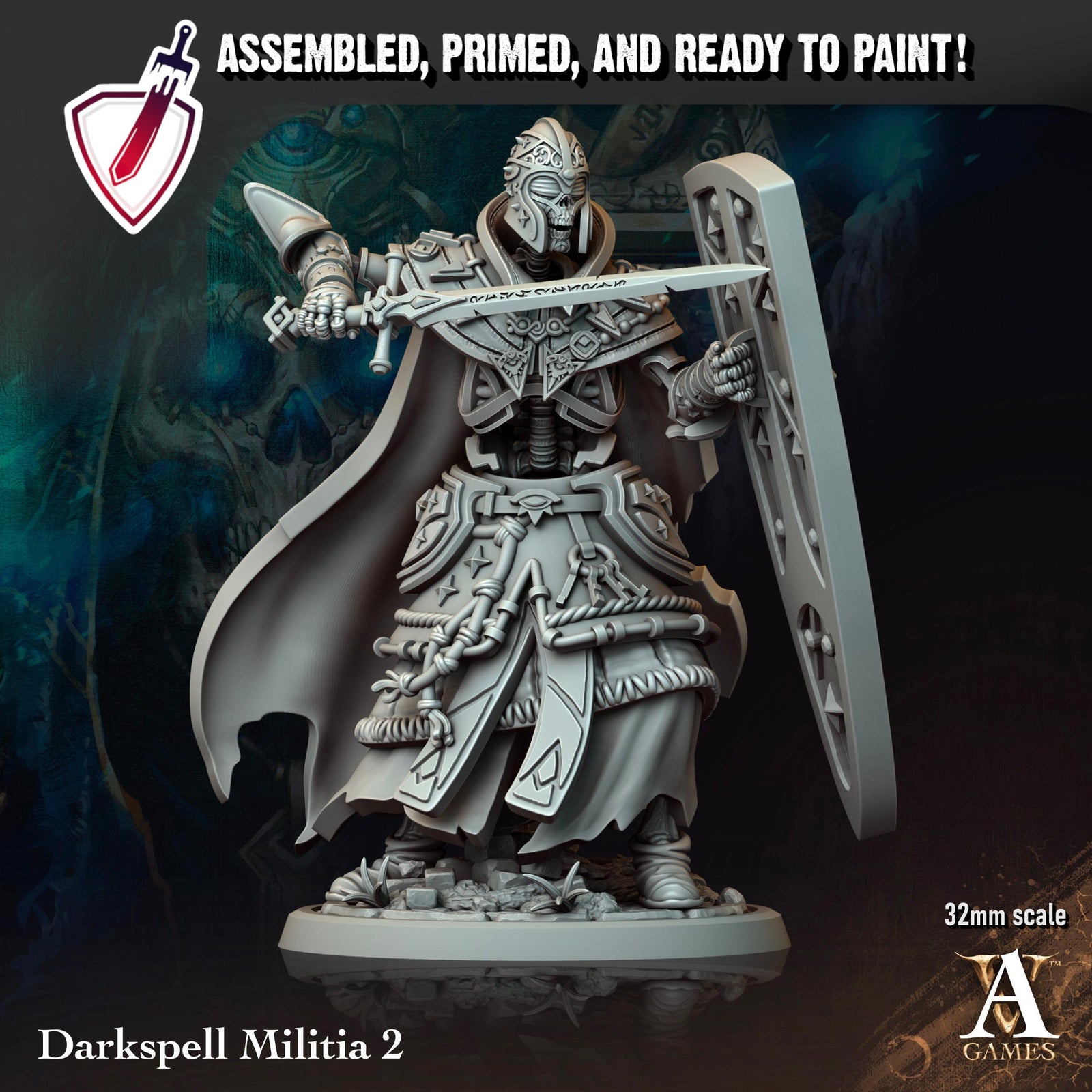 Darkspell Militia | Miniatures By Archvillain Games | For Tabletop Gaming, D&D, Pathfinder, And Painting | Assembled And Primed - Brush and Battle