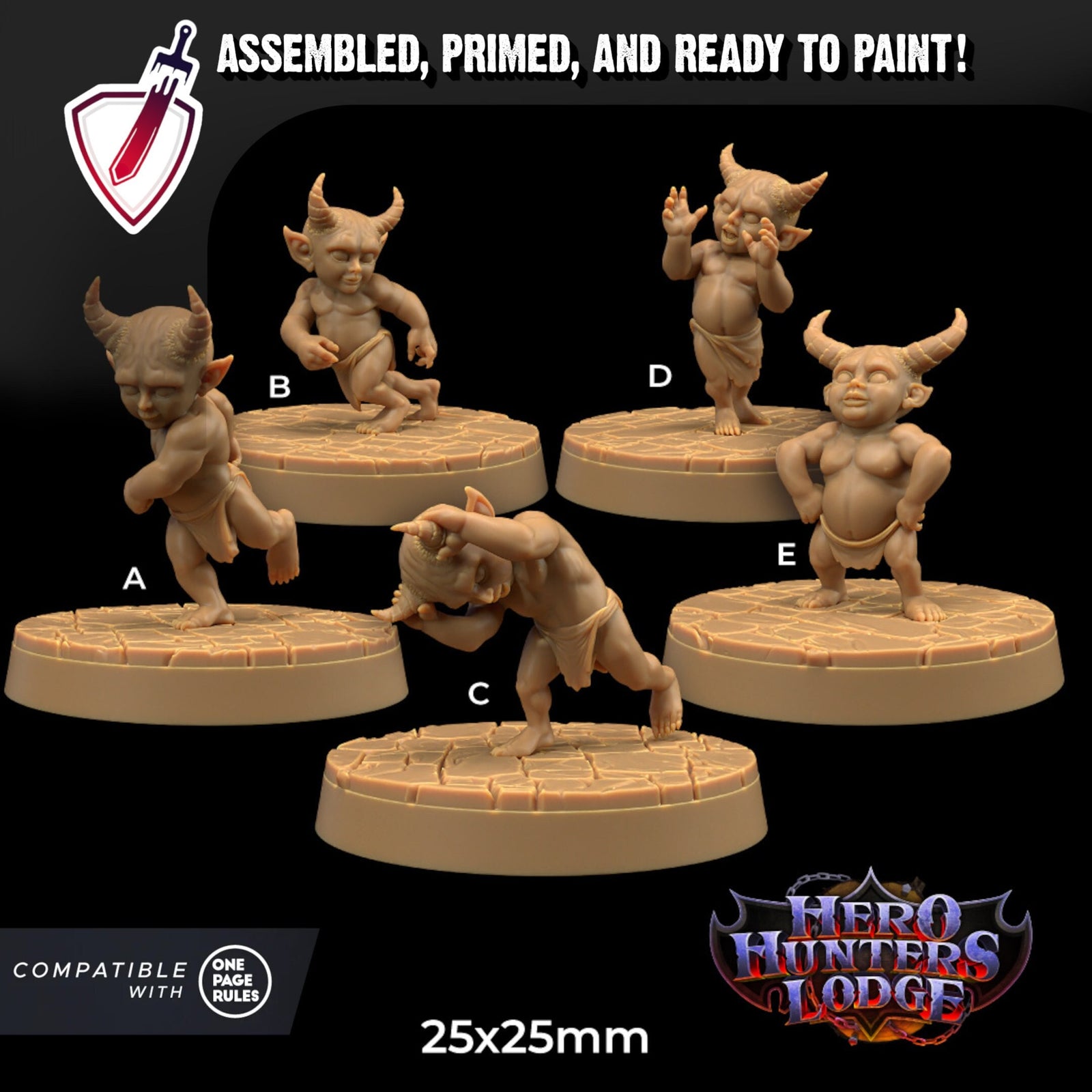 Little Devils | Miniatures By Dragon Trappers Lodge | Resin Minis For Tabletop Gaming, D&D, Pathfinder, And Painting | Assembled And Primed - Brush and Battle