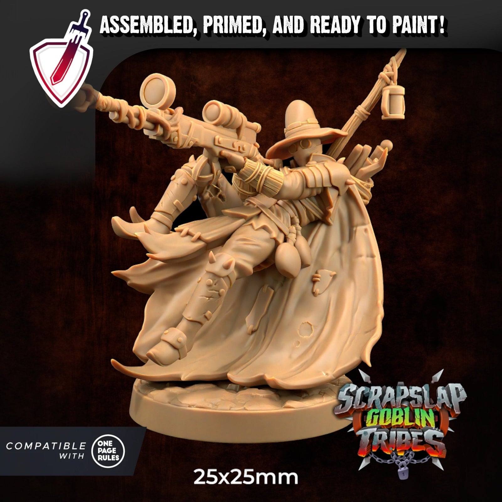 Olo The Gunmage | Miniature By Dragon Trappers Lodge | For Tabletop Gaming, D&D, Pathfinder, Painting | Assembled And Primed - Brush and Battle