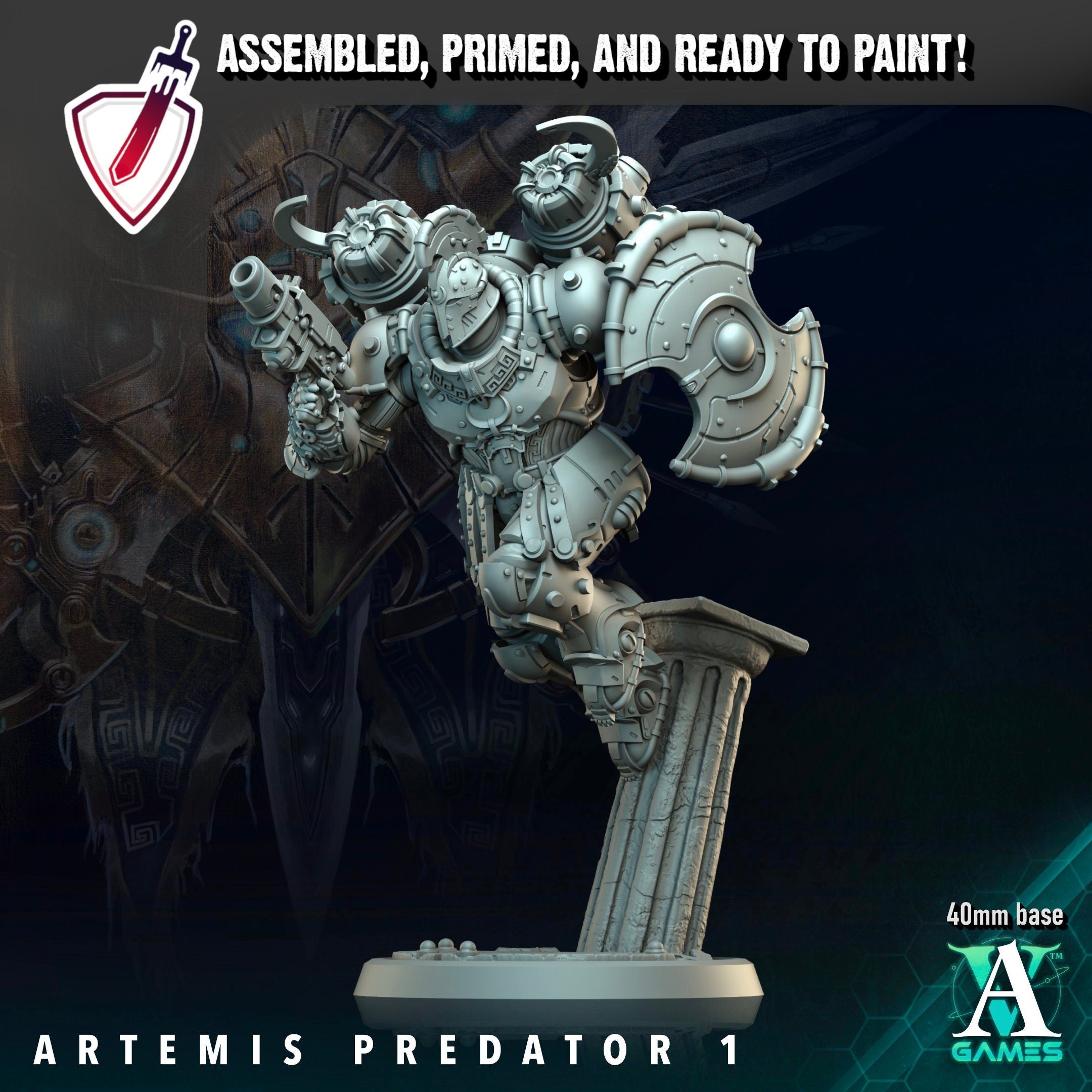 Artemis Predators | Miniatures By Archvillain Games | For Tabletop Gaming, D&D, Wargaming, And Painting | Assembled And Primed - Brush and Battle