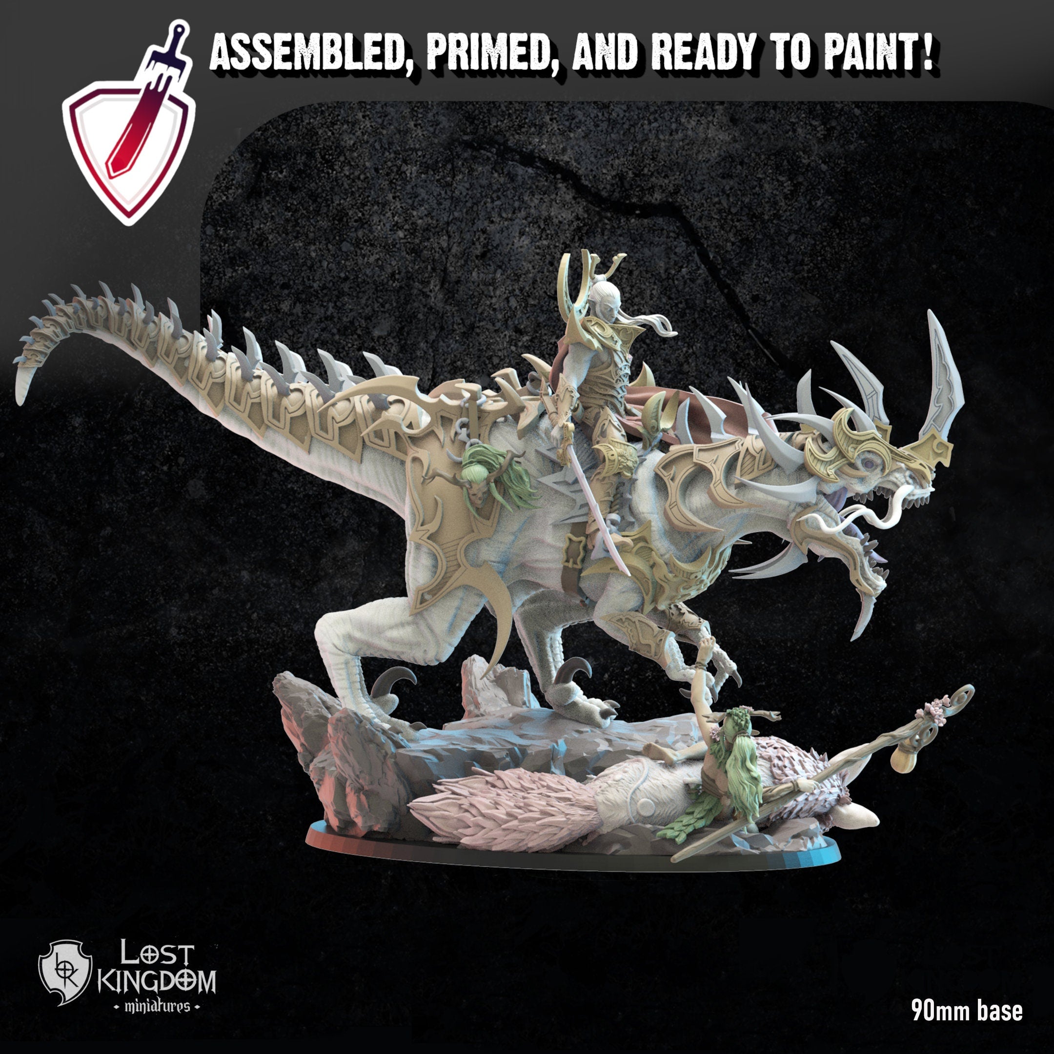 Ashura The Destroyer | (Massive) Miniature By Lost Kingdom | For Tabletop Gaming, D&D, Pathfinder, Wargames, Painting | Assembled And Primed - Brush and Battle