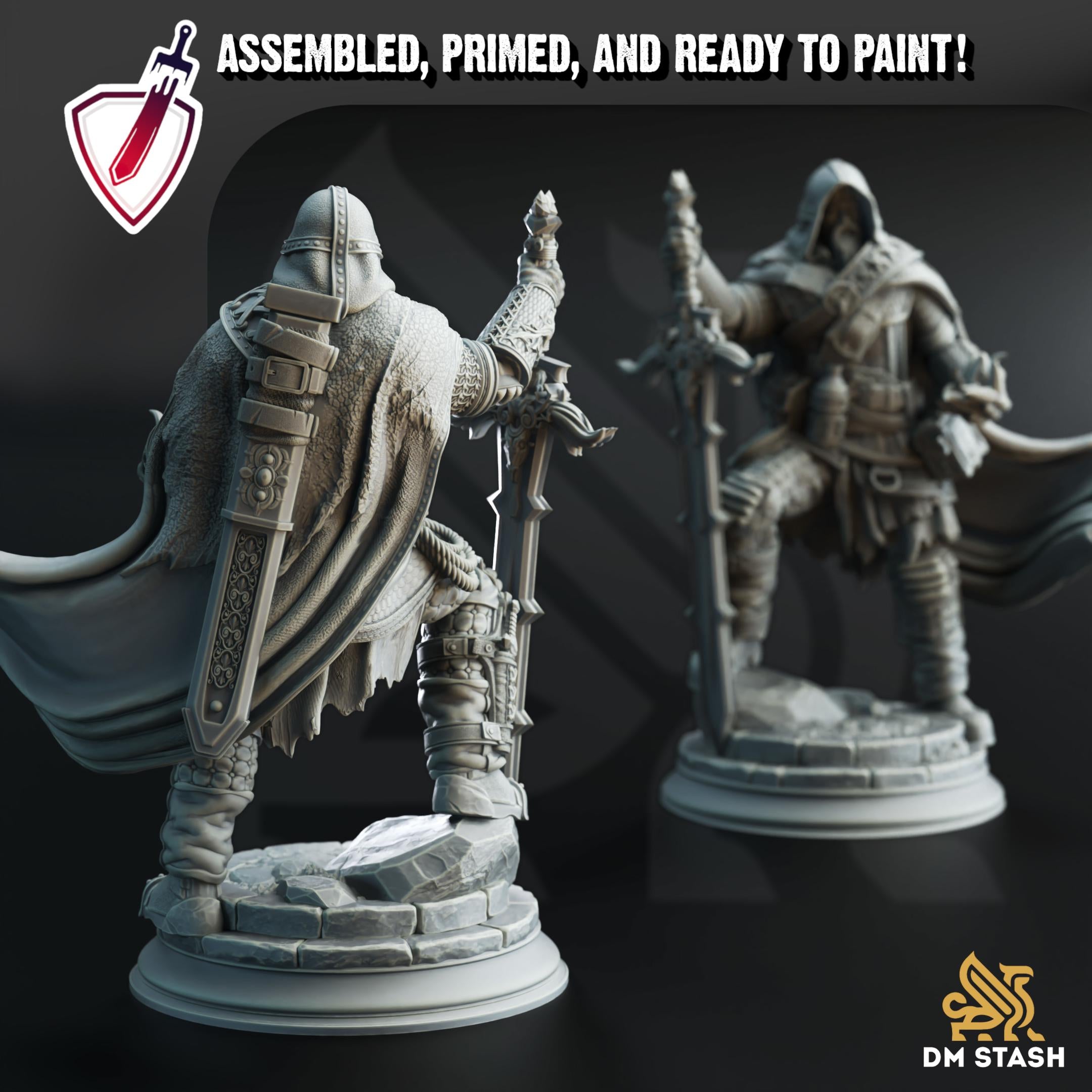 Ator - Revenant of Vindication | Miniature by DM Stash | Resin Mini For Tabletop Gaming, D&D, Pathfinder, Painting | Assembled and Primed