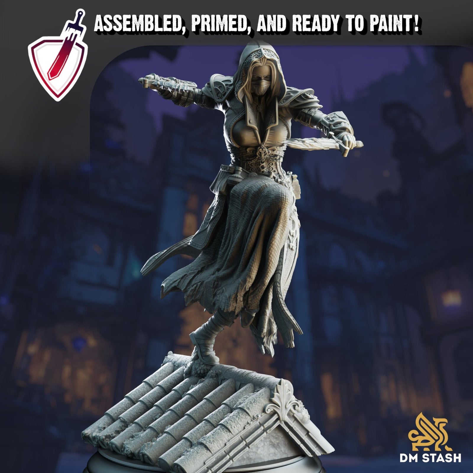 Karena - The Airborne Psionic | Miniature by DM Stash | Resin Mini For Tabletop Gaming, D&D, Pathfinder, and Painting | Assembled and Primed
