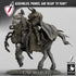 Unchained Mounted Horses | By Rescale Miniatures | Resin Mini for Tabletop Wargames, RPGs, and Painting | Assembled and Primed